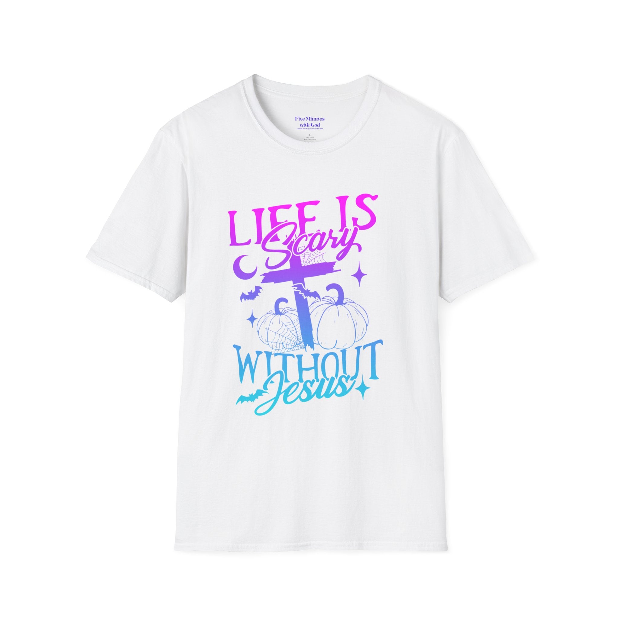 Life is Scary Without Jesus Unisex Softstyle T-Shirt - Faith-Based Graphic Tee, Halloween Outfit, Religious Apparel, Christian Gift, [...]