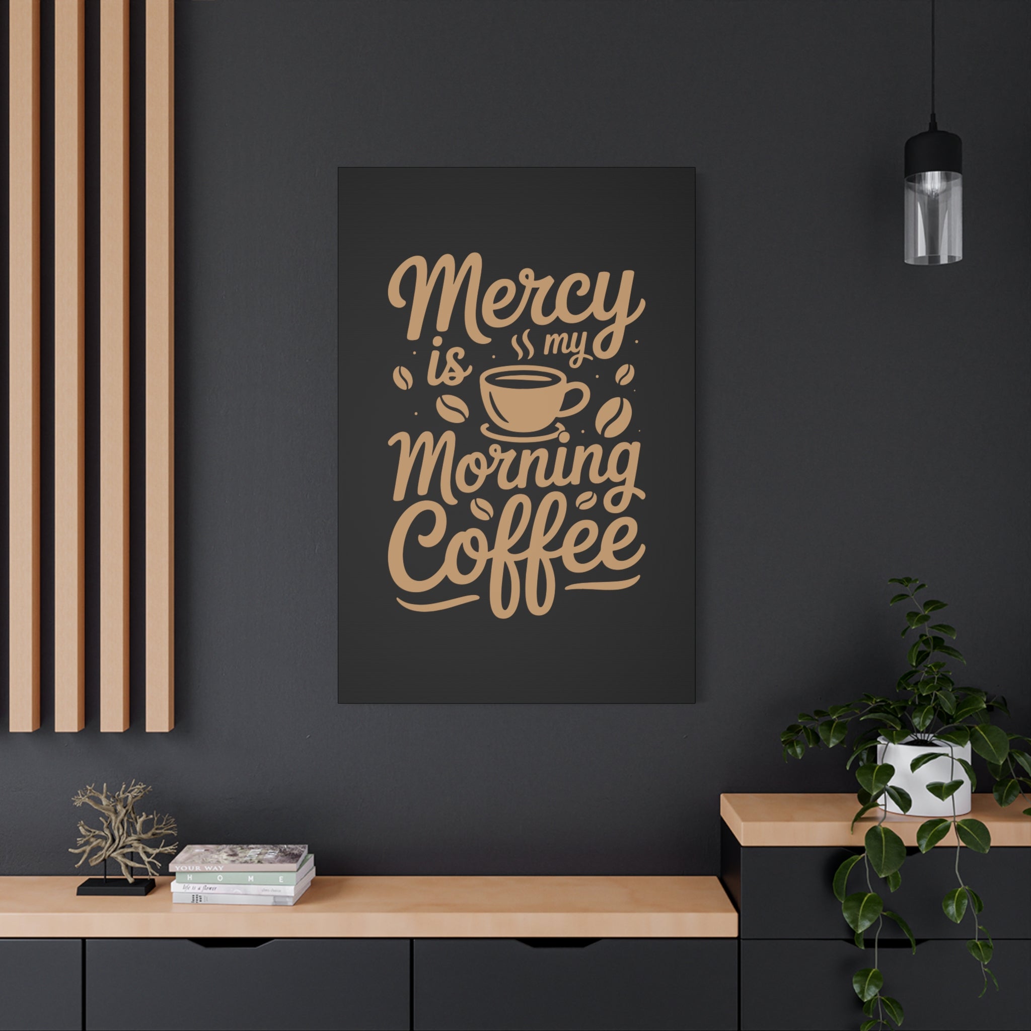 Coffee-Themed Canvas Art Print, Wall Decor for Coffee Lovers, Inspirational Home Decoration, Gift for Friends and Family