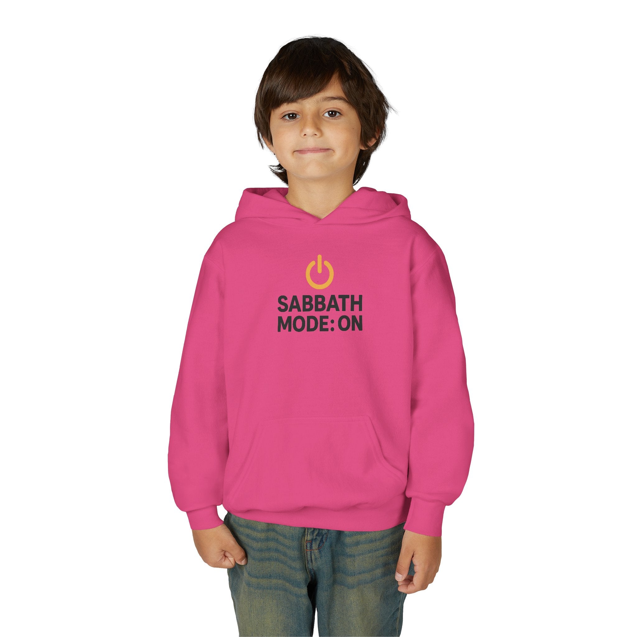 Sabbath Mode Youth Hoodie, Comfortable Hooded Sweatshirt for Kids, Perfect for Religious Observances, Christian Gift, Sunday Wear