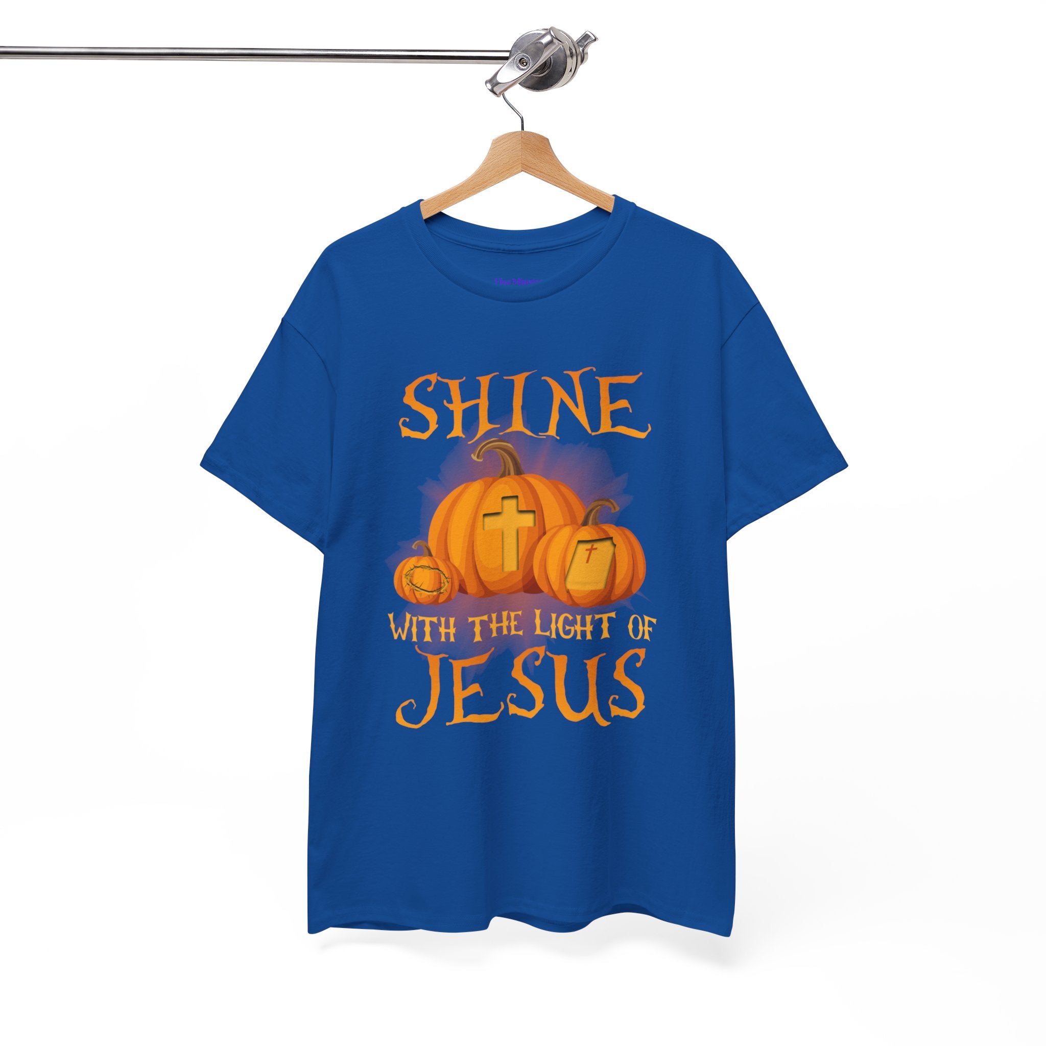 Pumpkin Jesus Unisex Cotton Tee, Faith Tee, Harvest Shirt, Fall Apparel, Christian T-Shirt