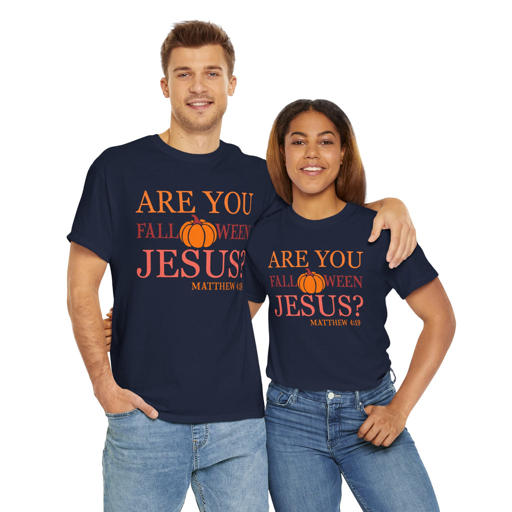 Unisex Heavy Cotton Tee - Are You Halloween Jesus? Festival Shirt, Funny Christian Tee, Fall Apparel, Halloween Party Outfit, Holiday Gift