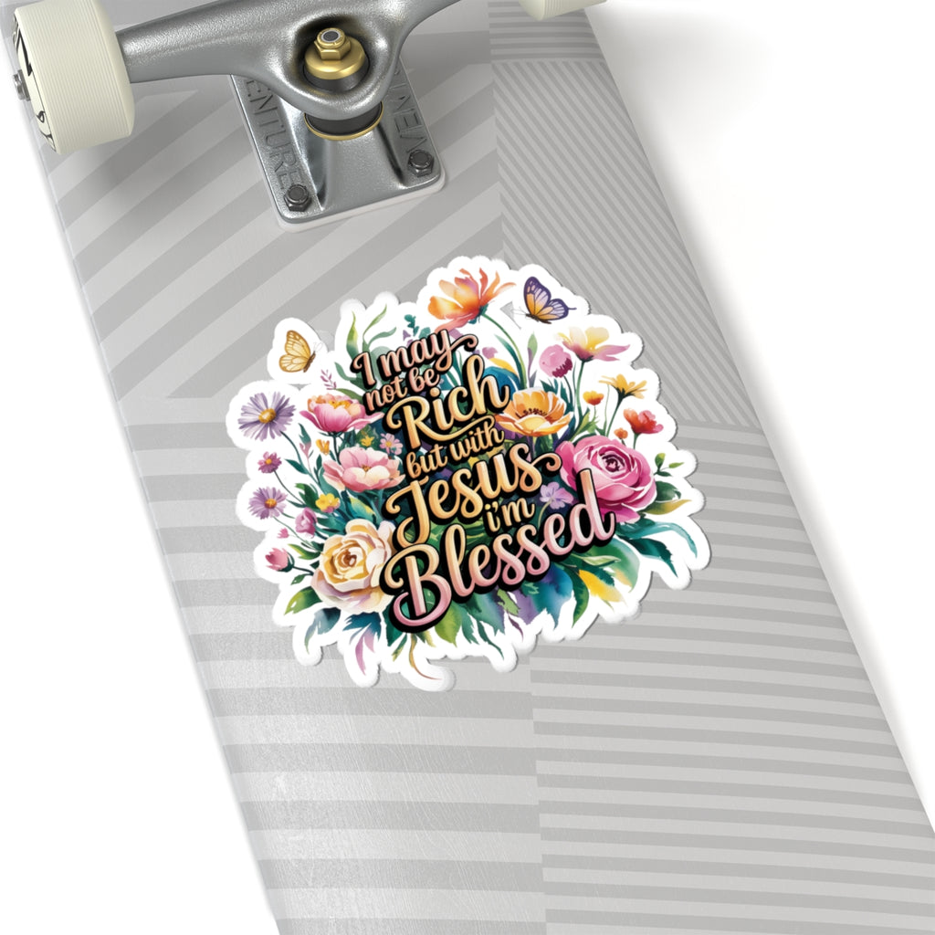 Inspirational Floral Stickers for Faith and Gratitude, Bible Verse Decor, Christian Gifts, Planner Stickers, Laptop Decor, Motivation