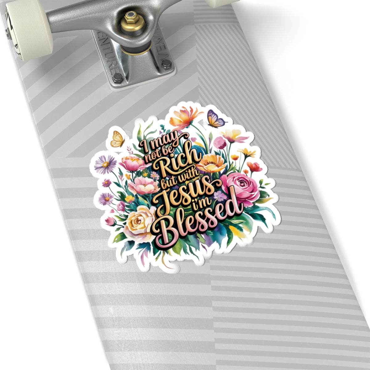 Inspirational Floral Stickers for Faith and Gratitude, Bible Verse Decor, Christian Gifts, Planner Stickers, Laptop Decor, Motivation