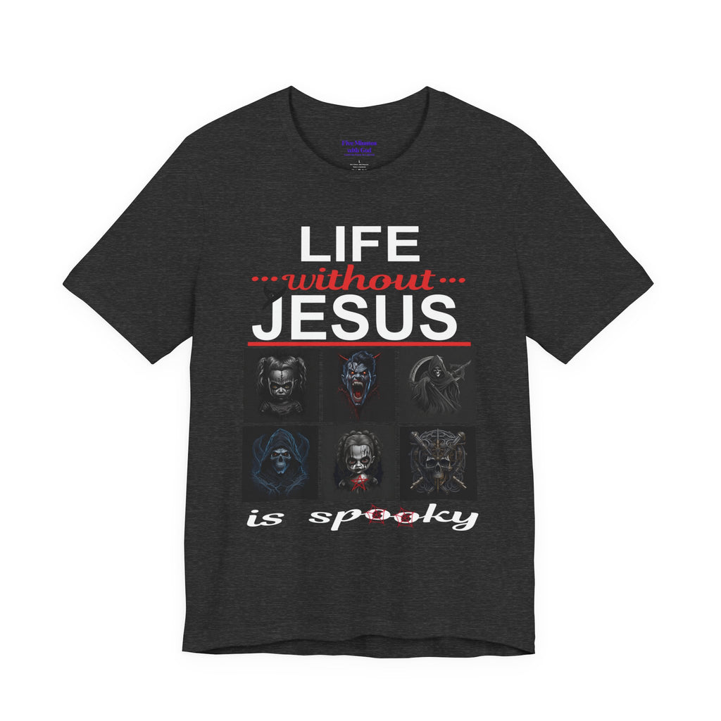Funny Christian Tee - 'Life Without Jesus is Spooky' Unisex Jersey Short Sleeve T-Shirt, Faith Apparel, Religious Gift, Halloween Tee, [...]