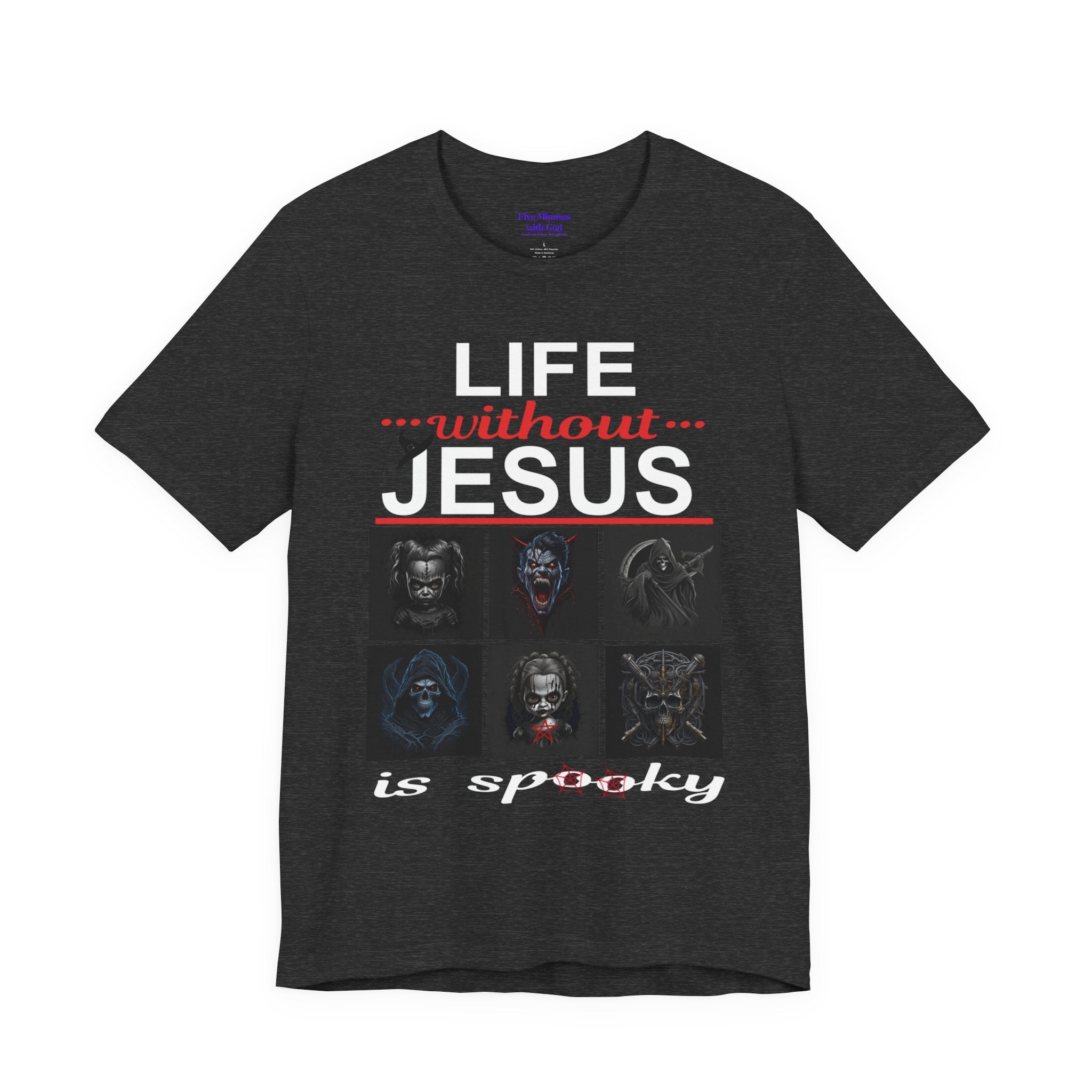 Funny Christian Tee - 'Life Without Jesus is Spooky' Unisex Jersey Short Sleeve T-Shirt, Faith Apparel, Religious Gift, Halloween Tee, [...]