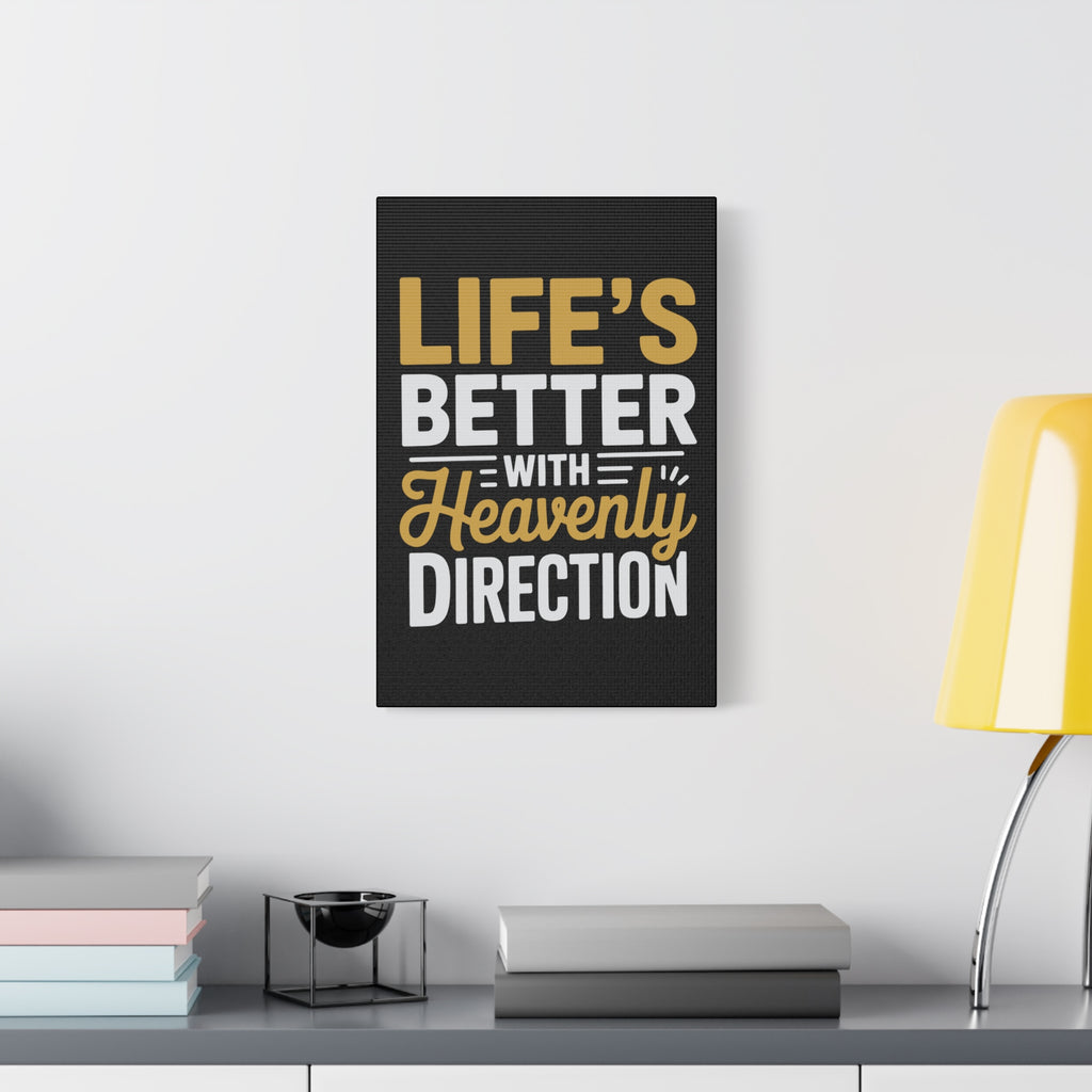 Heavenly Direction Canvas Wall Art, Inspirational Home Decor, Motivational Gift, Modern Wall Hanging, Perfect for Any Room