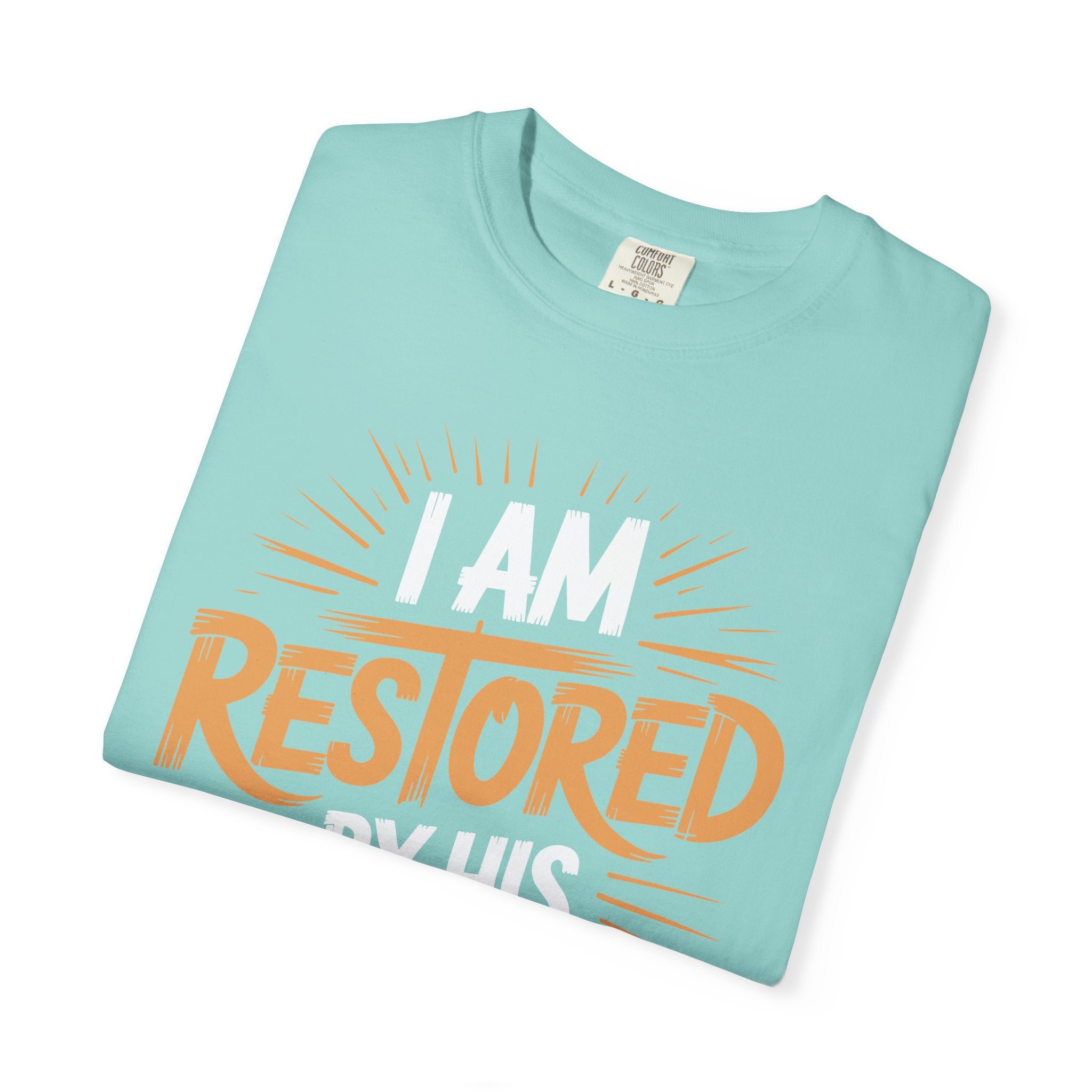 I Am Restored By His Grace Inspirational Graphic Tee