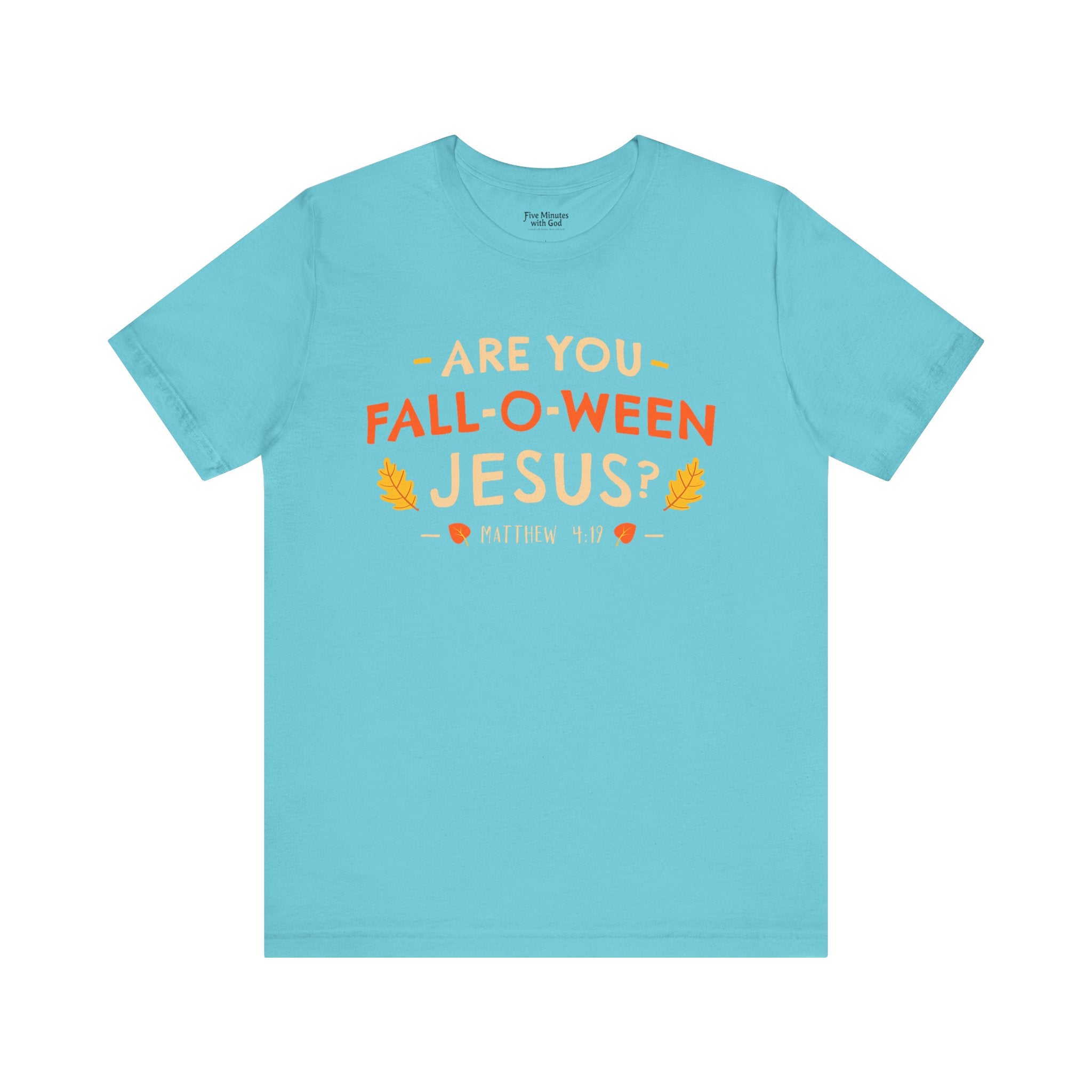 Fall-O-Ween Jesus Unisex Tee, Funny Fall Shirt, Halloween Humor Tee, Autumn Casual Wear, Gift for Jesus Lovers