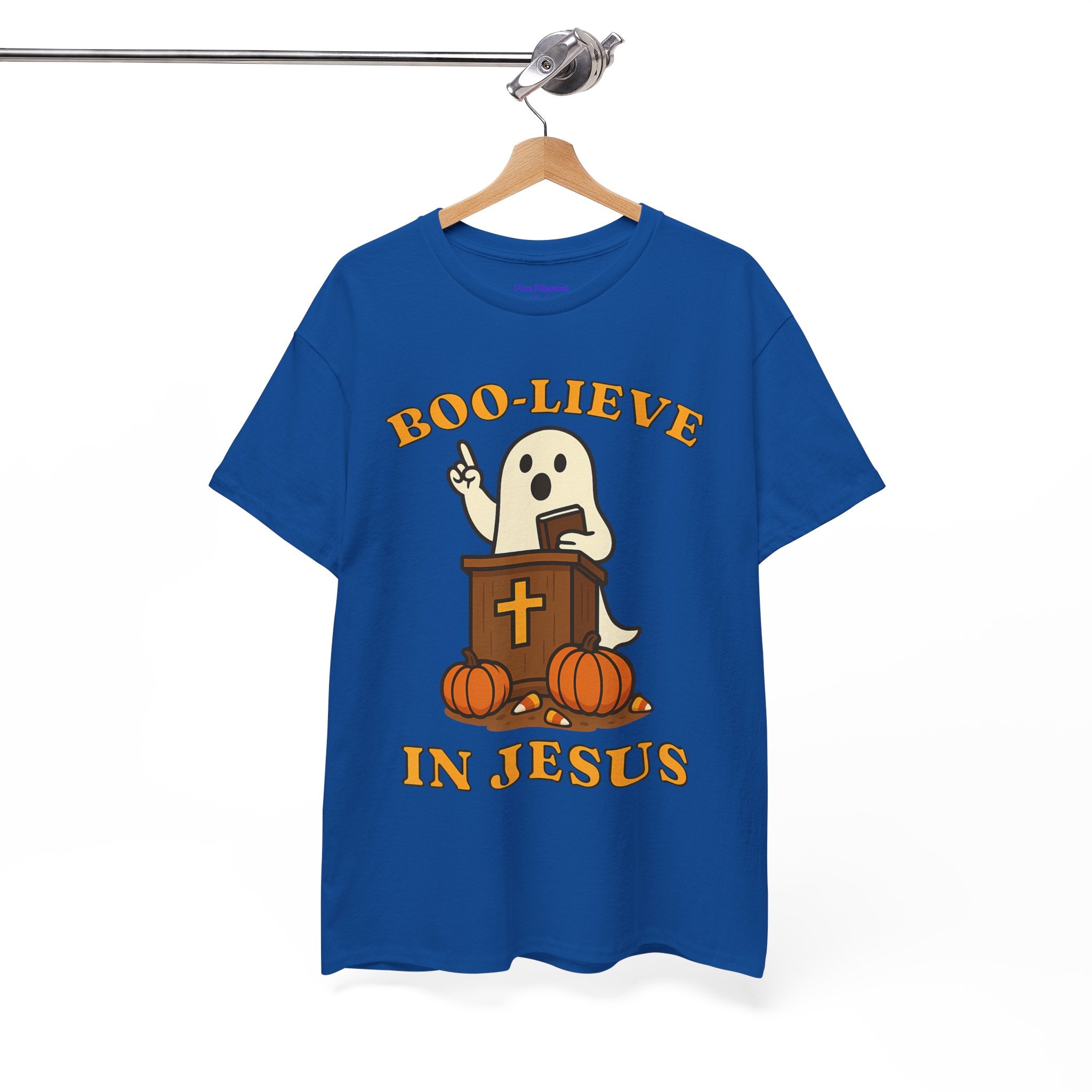 Boo-Lieve in Jesus Tee, Halloween Shirt, Unisex Cotton Tee, Fall Fashion, Religious T-Shirt, Spooky Season Apparel