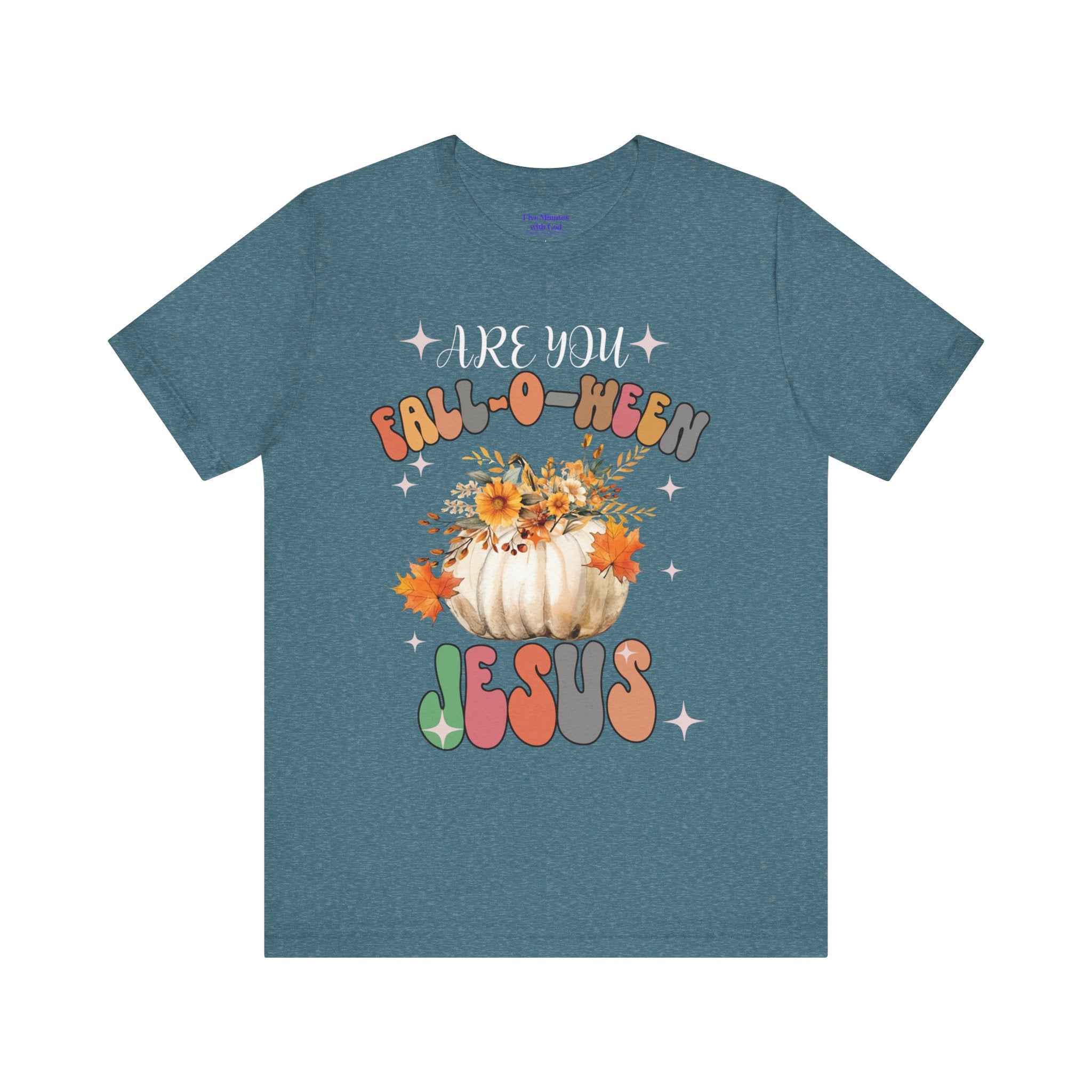 Fall-Themed Jesus Tee, Unisex Jersey T-Shirt, Cozy Autumn Apparel, Thanksgiving Gift, Fall Celebration Shirt, Christian Fashion