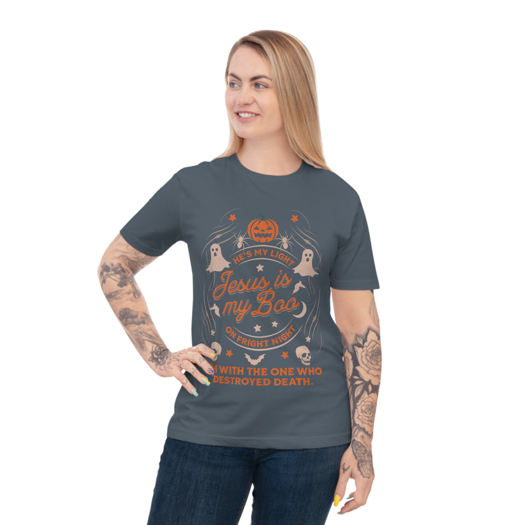 Halloween Christian T-Shirt with Fun Ghost Designs, Jesus is My Boo, Spooky Season Apparel, Faithful Holiday Shirt, Unique Gift for [...]
