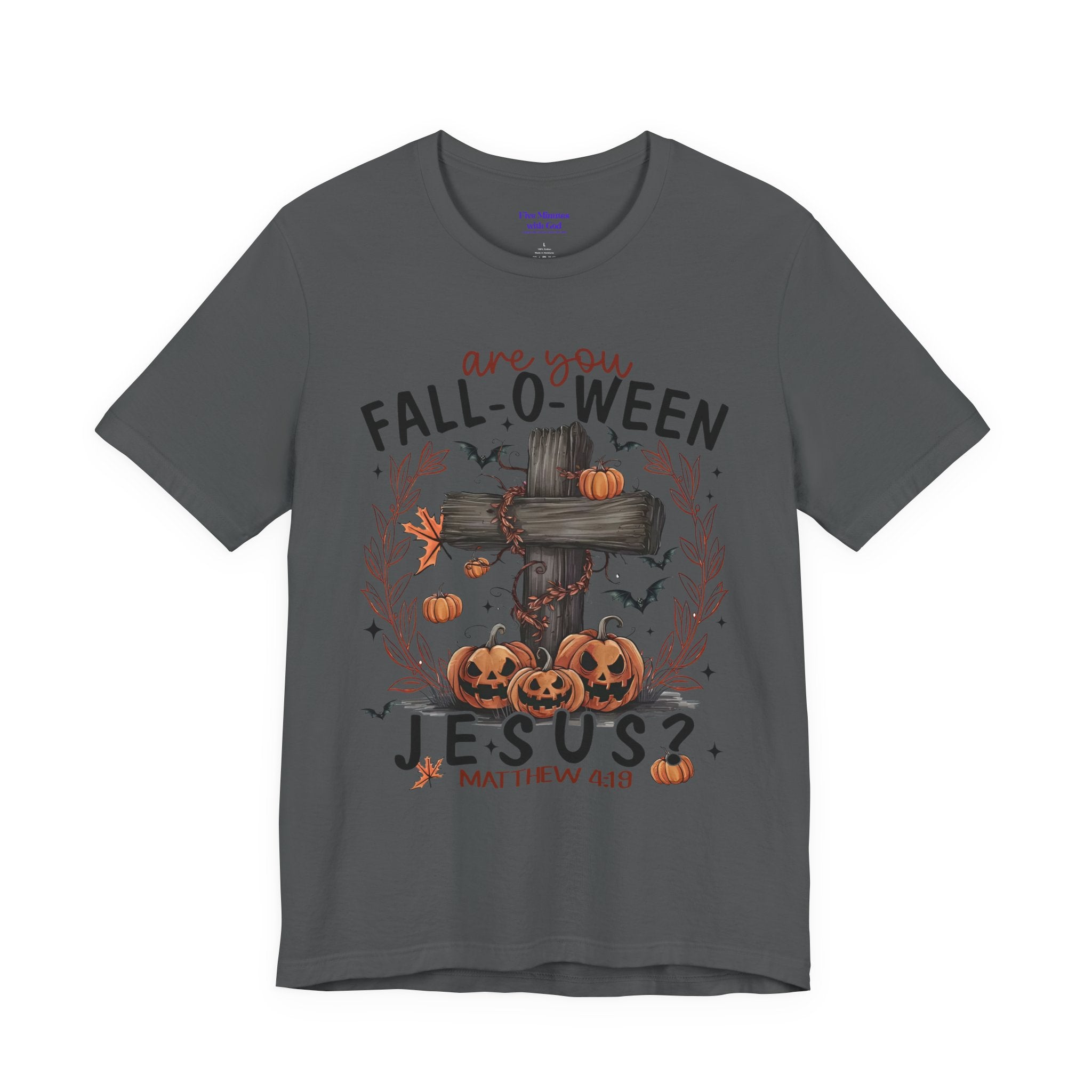 Autumn Pumpkin Christian Tee, Relaxed Fit Unisex Shirt, Fall Inspiration Tee, Cozy Halloween Top, Faith-Based Apparel