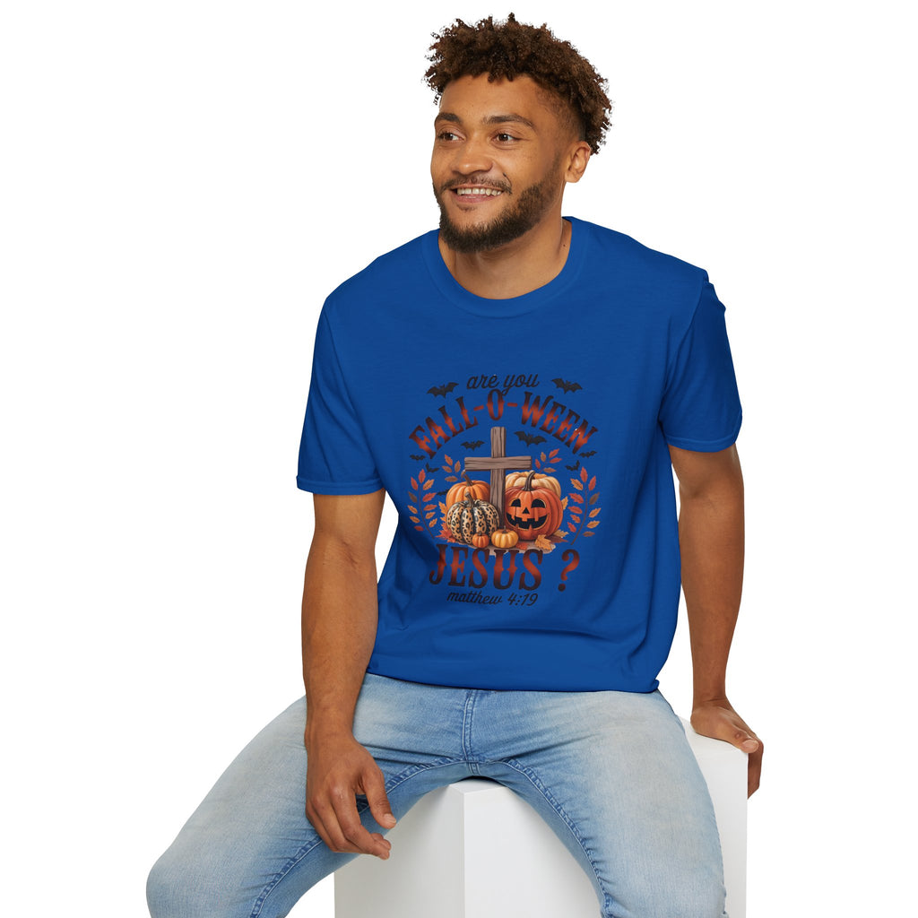 Fall-O-Ween Jesus Unisex T-Shirt, Halloween Tee, Christian Apparel, Fall Shirt, Pumpkin T-Shirt, Autumn Clothing