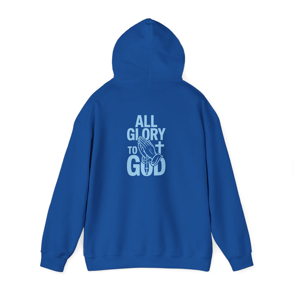 Unisex Inspirational Hooded Sweatshirt - All Glory to God, Faith, Religion, Christian Gifts, Casual Wear, Cozy Hoodie