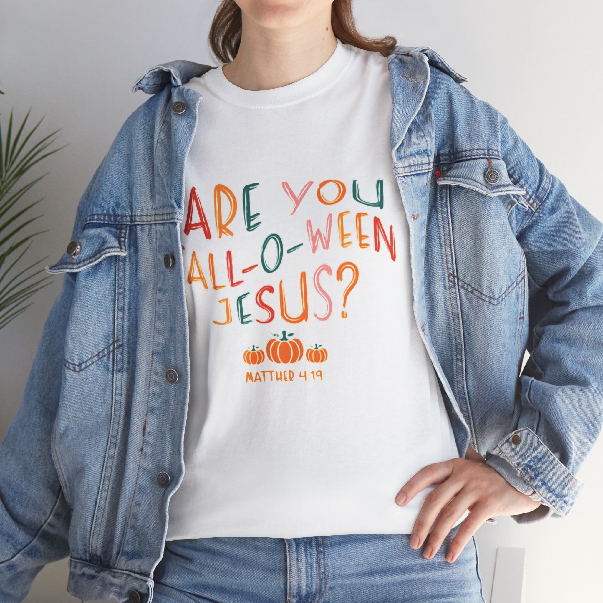 Unisex Fall-O-Ween Jesus Tee, Halloween T-Shirt, Christian Apparel, Autumn Fashion, Fun Holiday Shirt, Pumpkin Theme