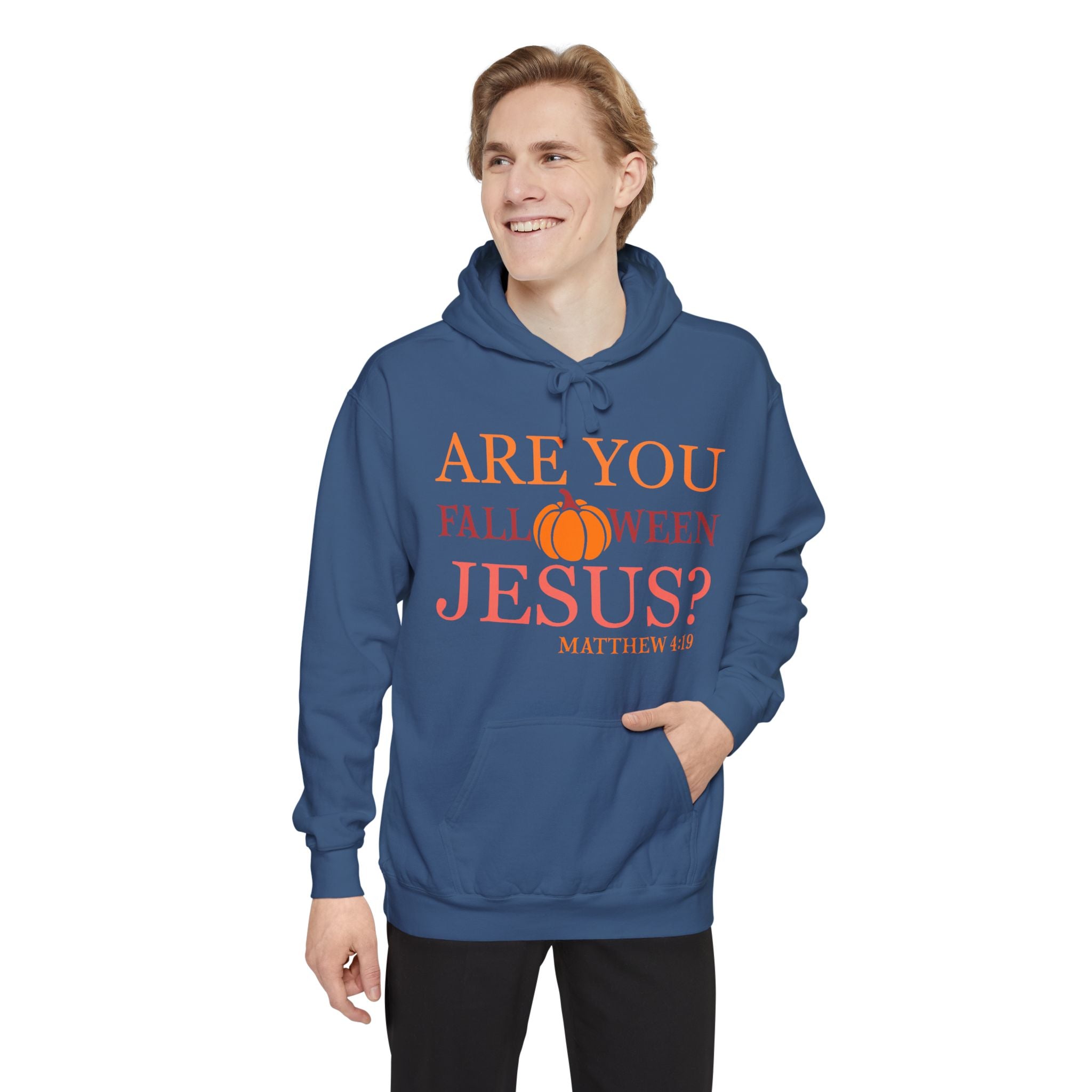 Fall-Themed Hoodie with Inspirational Text | Perfect for Halloween, Cozy Gift, Unisex Apparel, Casual Wear