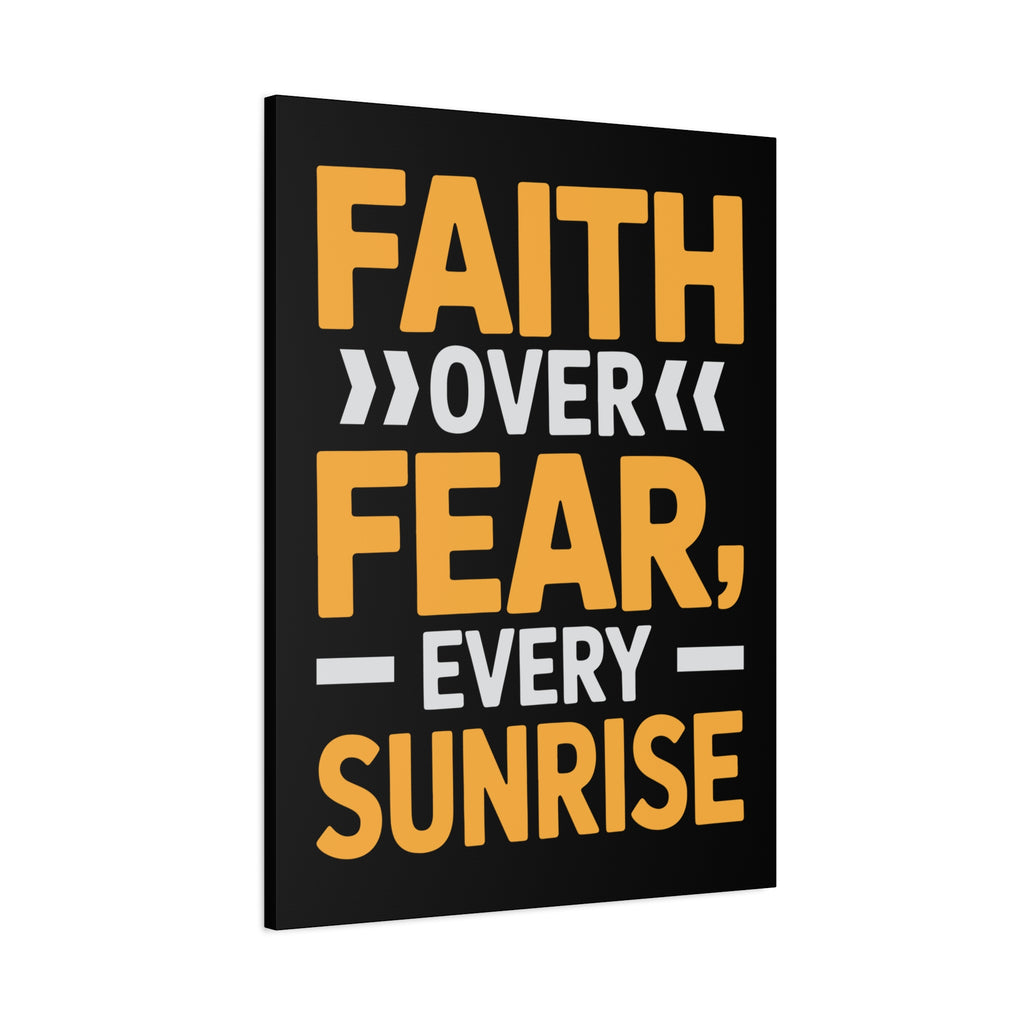 Inspirational Wall Art, Motivation Decor, Faith over Fear Canvas, Uplifting Home Decoration, Perfect Gift for New Beginnings