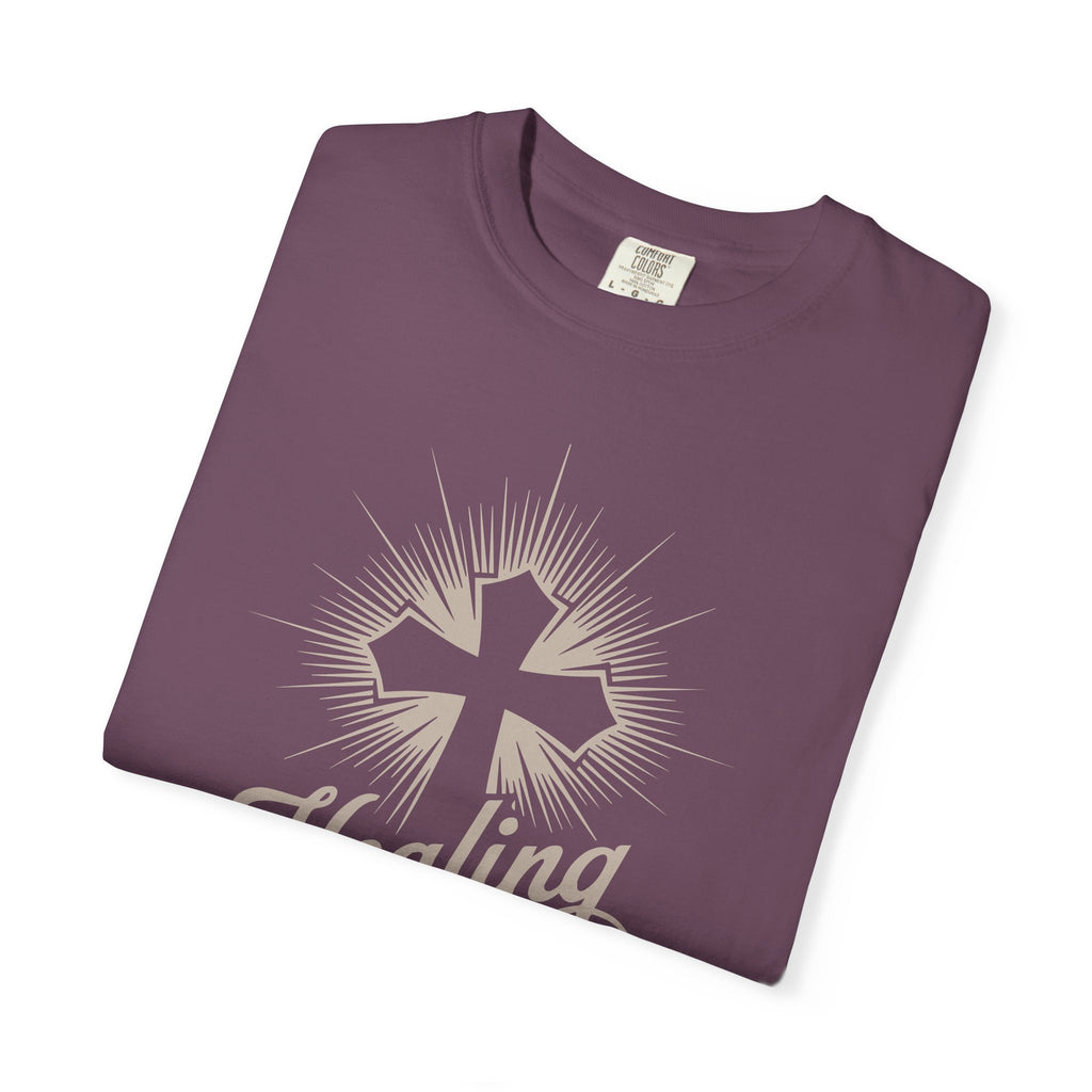 Inspirational Cross Tee - Healing Happens In His Presence