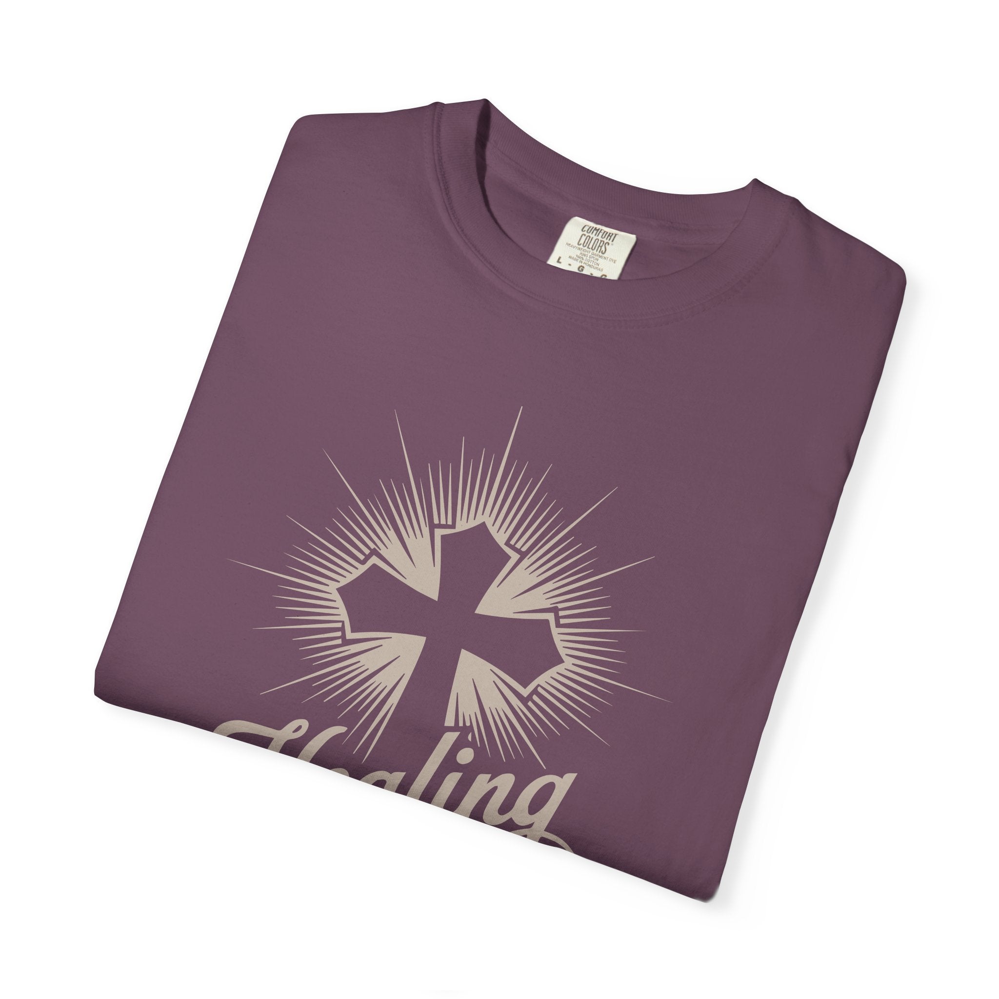Inspirational Cross Tee - Healing Happens In His Presence