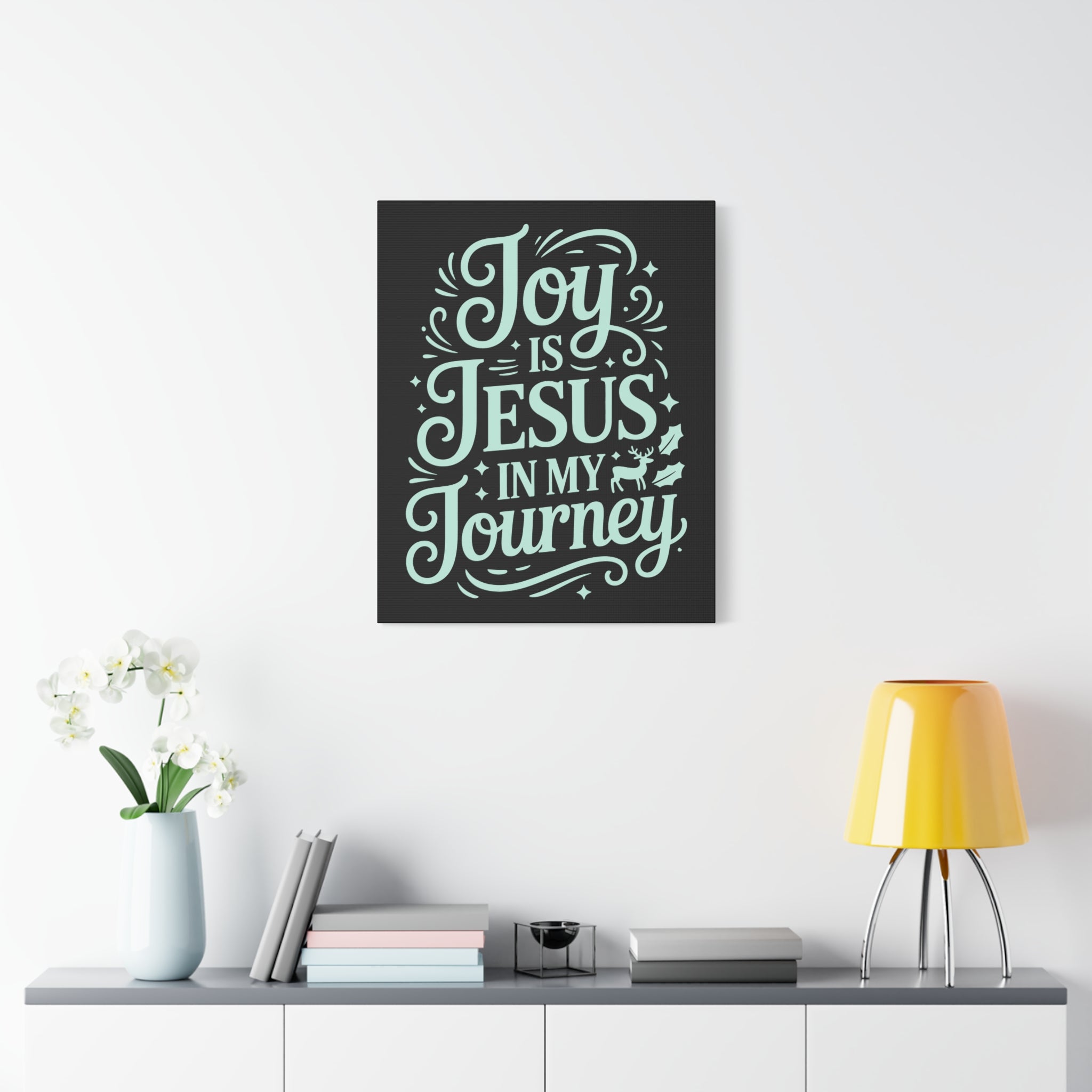 Joy in My Journey Canvas Wall Art, Religious Decor, Christmas Gift, Inspirational Wall Art, Joyful Home Decoration, Faith-Based Art