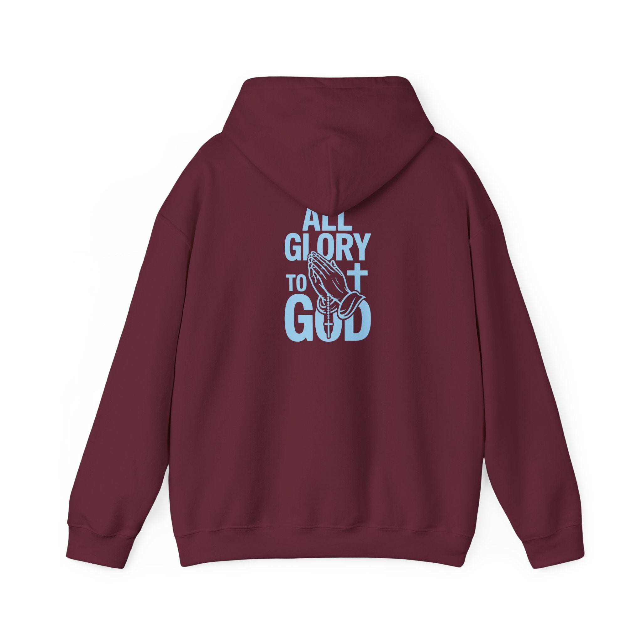 Unisex Inspirational Hooded Sweatshirt - All Glory to God, Faith, Religion, Christian Gifts, Casual Wear, Cozy Hoodie