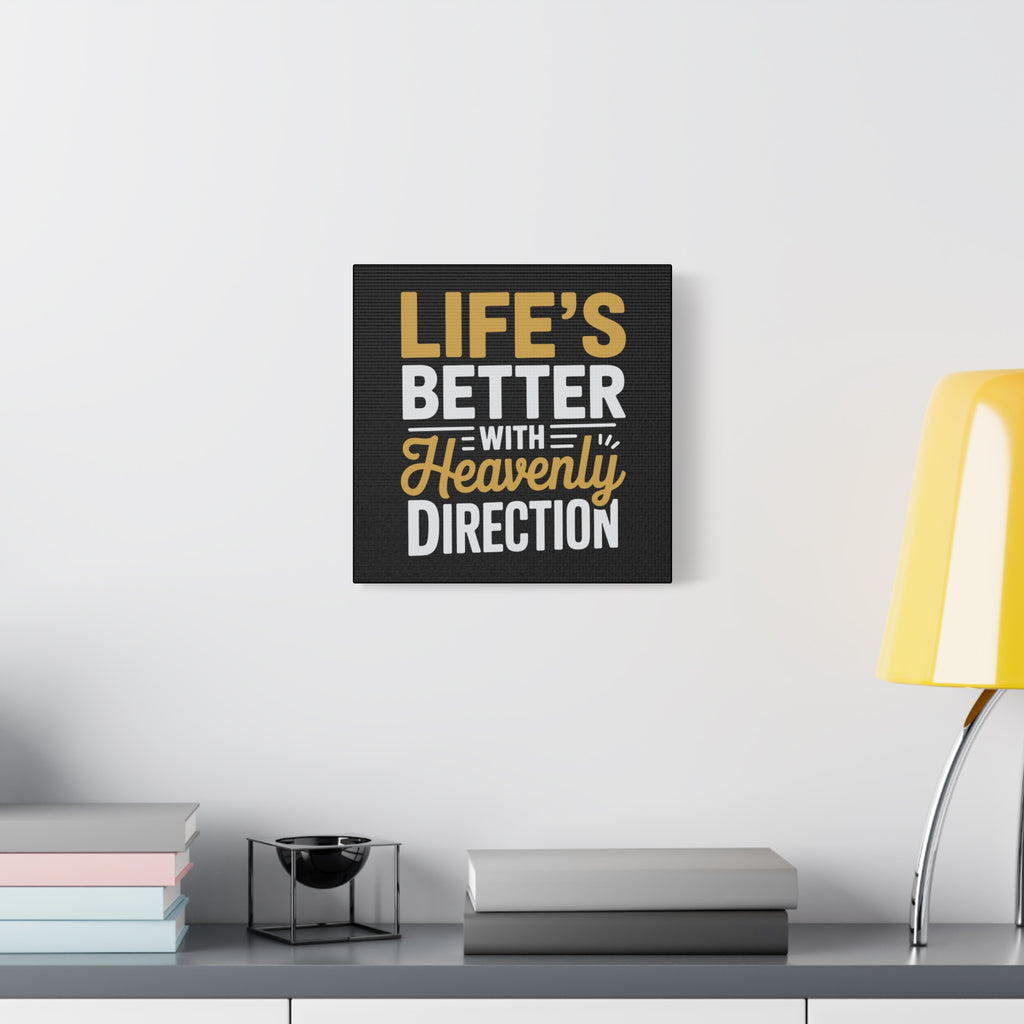 Heavenly Direction Canvas Wall Art, Inspirational Home Decor, Motivational Gift, Modern Wall Hanging, Perfect for Any Room