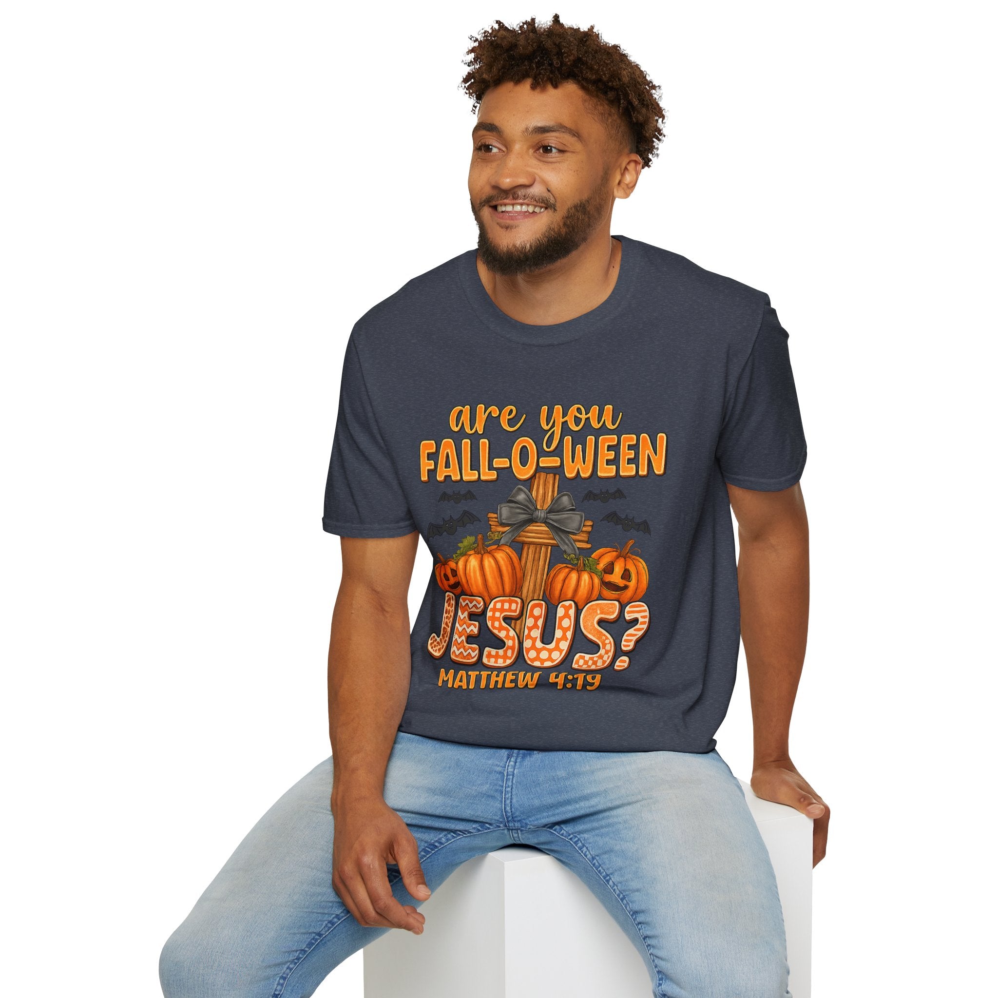 Funny Christian Halloween T-Shirt, Jesus Pumpkin Tee, Unisex Fall Shirt, Autumn Festive Apparel, Holiday Gift Idea