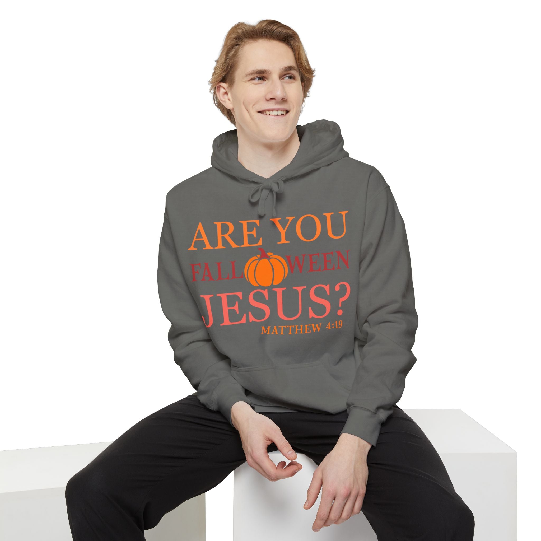 Fall-Themed Hoodie with Inspirational Text | Perfect for Halloween, Cozy Gift, Unisex Apparel, Casual Wear