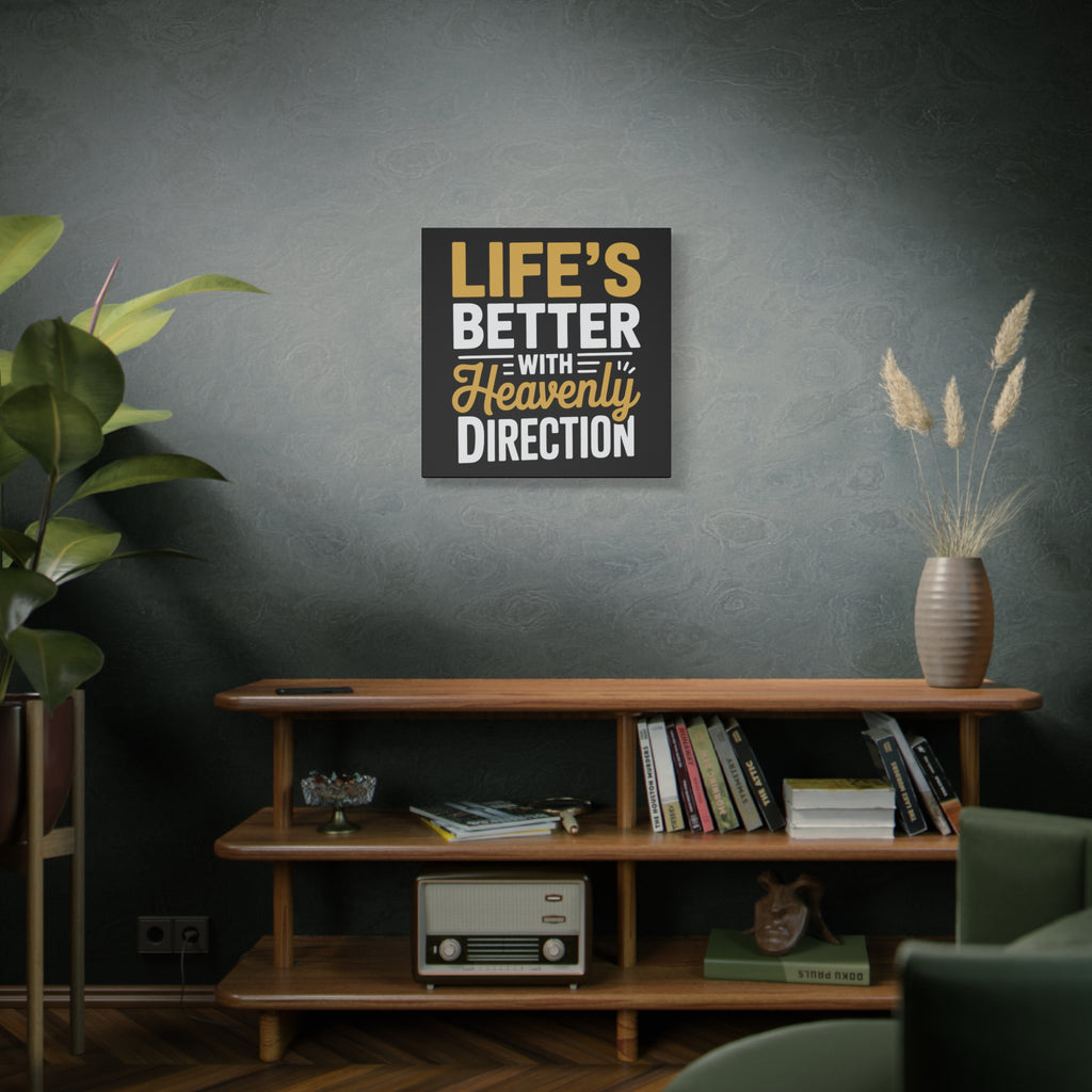 Heavenly Direction Canvas Wall Art, Inspirational Home Decor, Motivational Gift, Modern Wall Hanging, Perfect for Any Room
