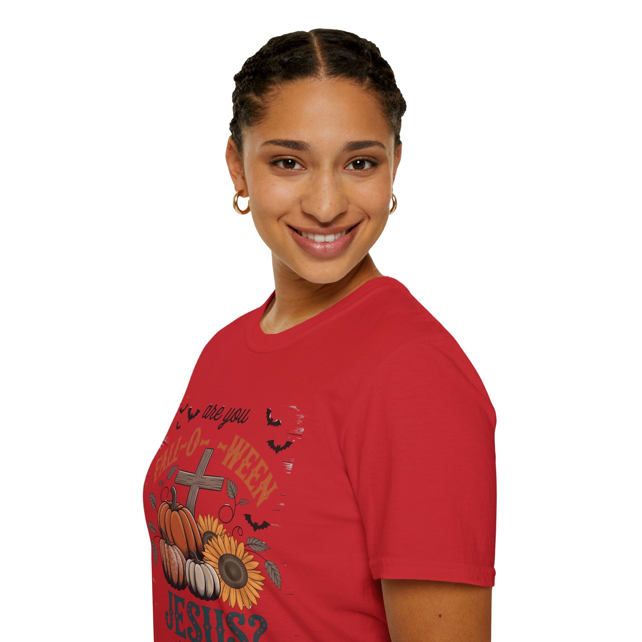 Fall-Themed T-Shirt: Are You Fall-O-Ween Jesus? Halloween Tee, Unisex Shirt, Autumn Apparel, Faith-Based Gift, Seasonal Wear