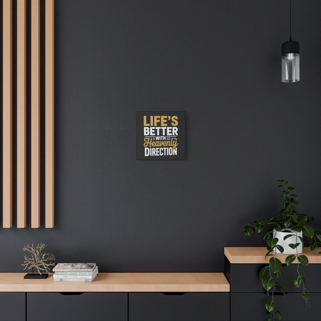 Heavenly Direction Canvas Wall Art, Inspirational Home Decor, Motivational Gift, Modern Wall Hanging, Perfect for Any Room
