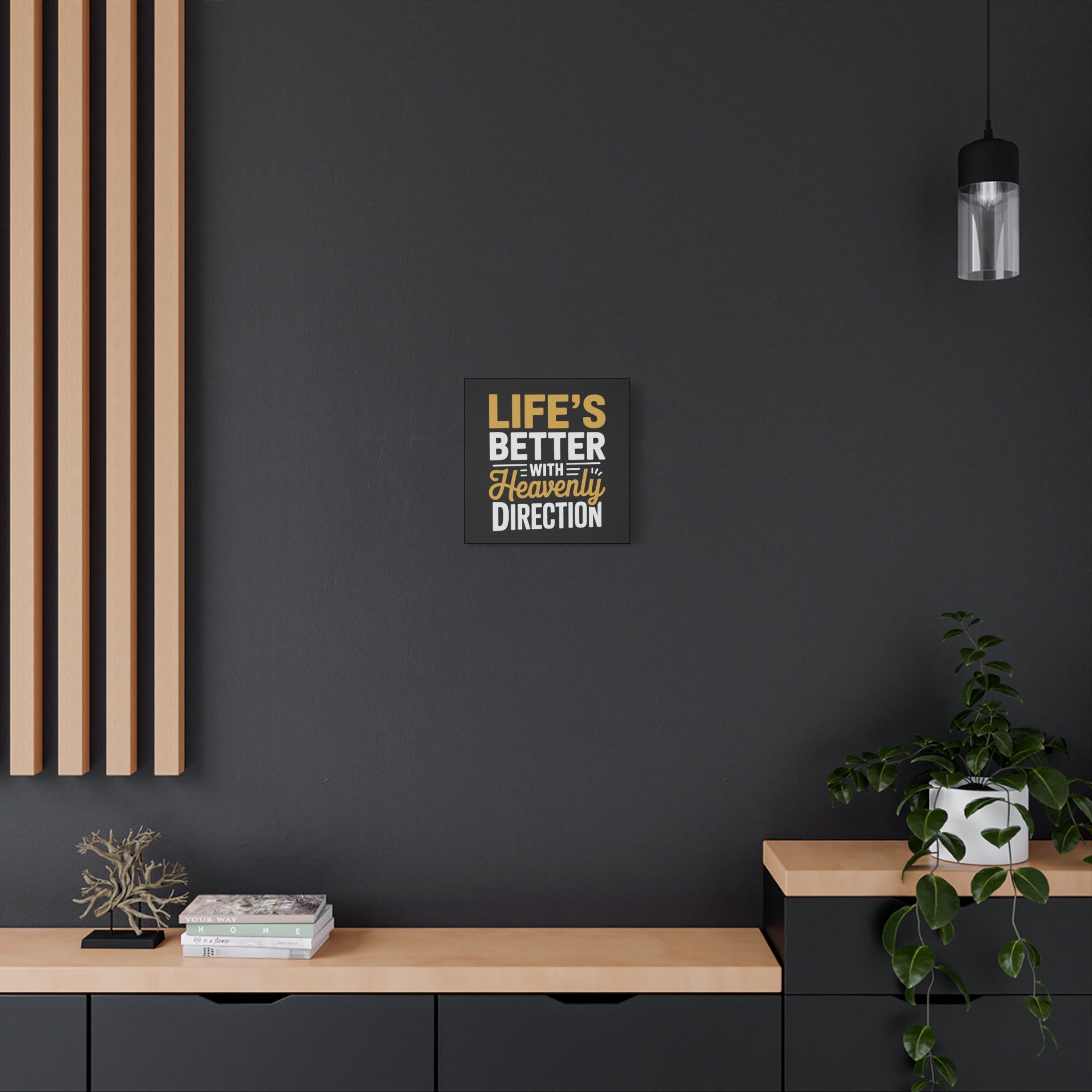 Heavenly Direction Canvas Wall Art, Inspirational Home Decor, Motivational Gift, Modern Wall Hanging, Perfect for Any Room