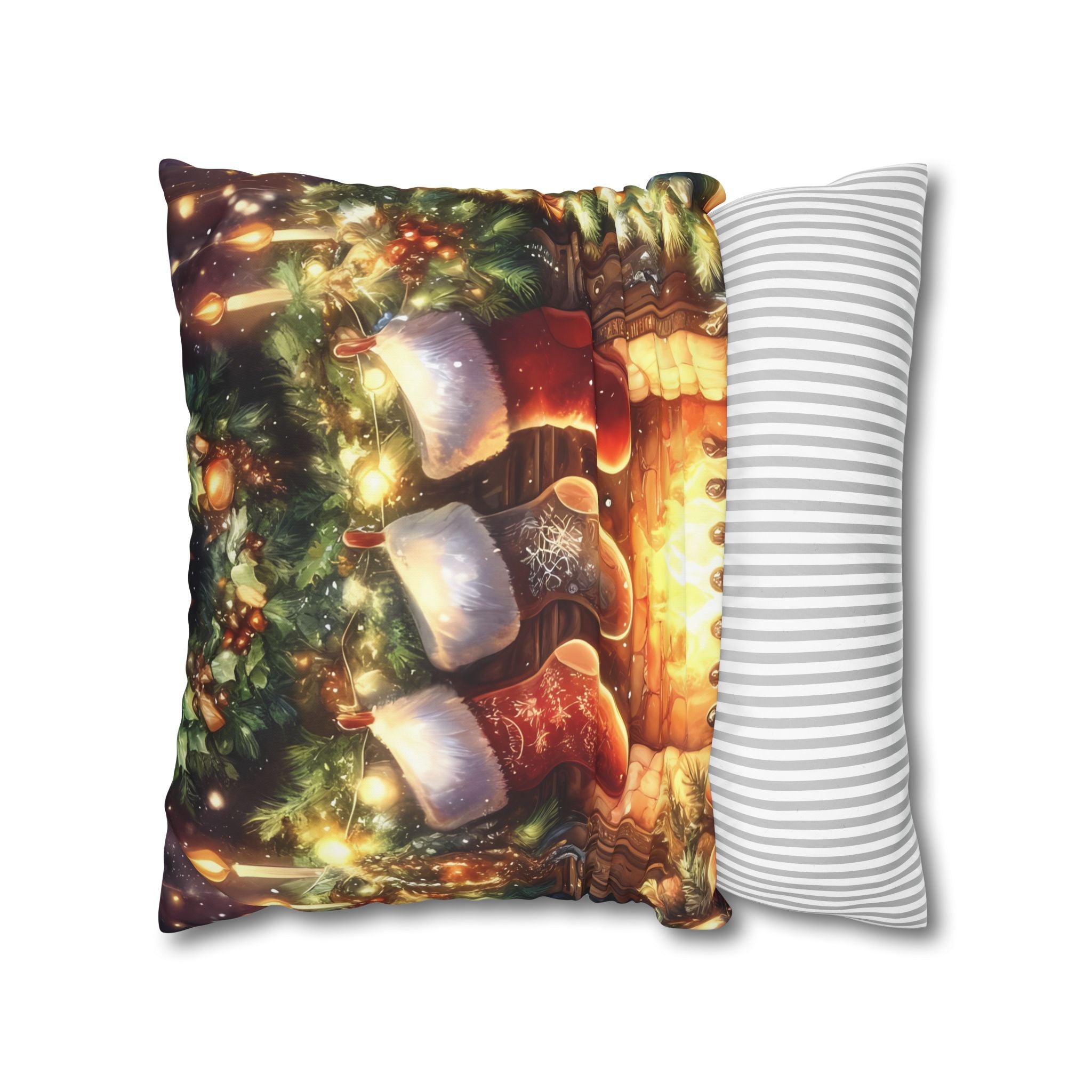 Christmas Stockings Decorative Pillow Cover, Cozy Holiday Home Decor, Festive Cushion for Winter, Gift for Friends & Family