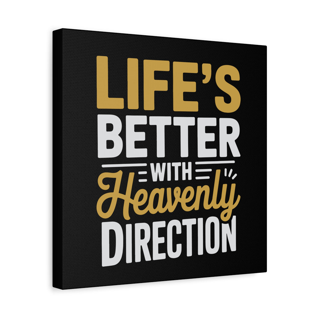 Heavenly Direction Canvas Wall Art, Inspirational Home Decor, Motivational Gift, Modern Wall Hanging, Perfect for Any Room
