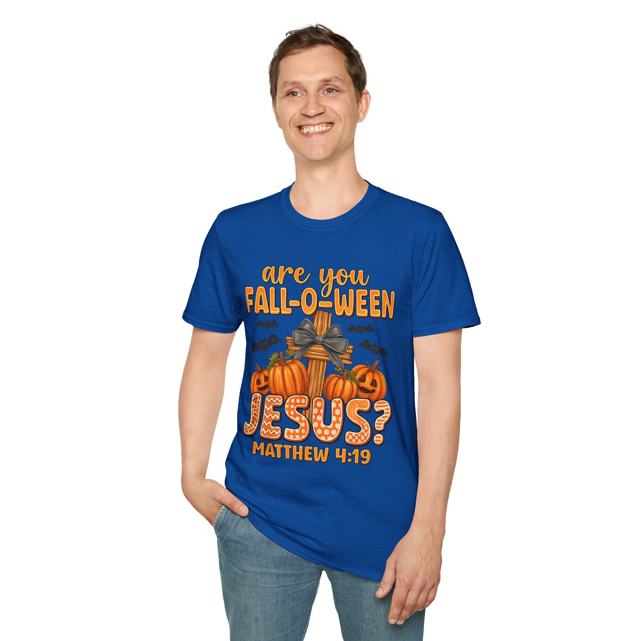 Funny Christian Halloween T-Shirt, Jesus Pumpkin Tee, Unisex Fall Shirt, Autumn Festive Apparel, Holiday Gift Idea