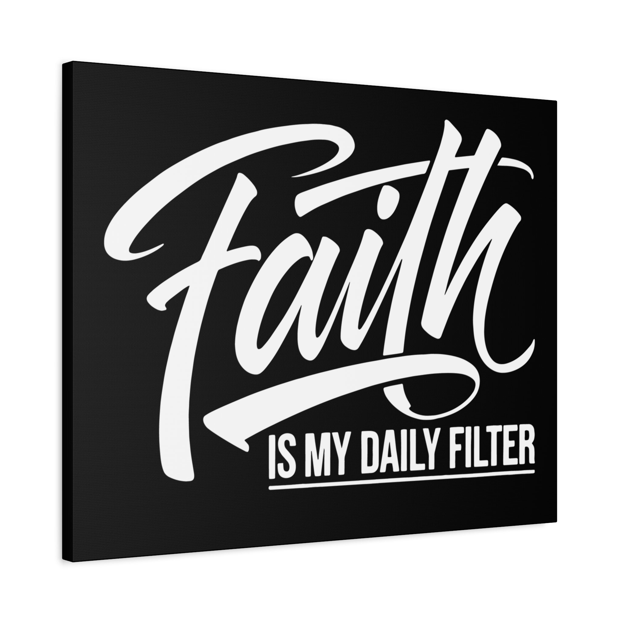 Inspirational Canvas Wall Art, Faith Quote Decor, Motivational Home Decor, Gray Wall Hanging, Gift for Faith Lovers