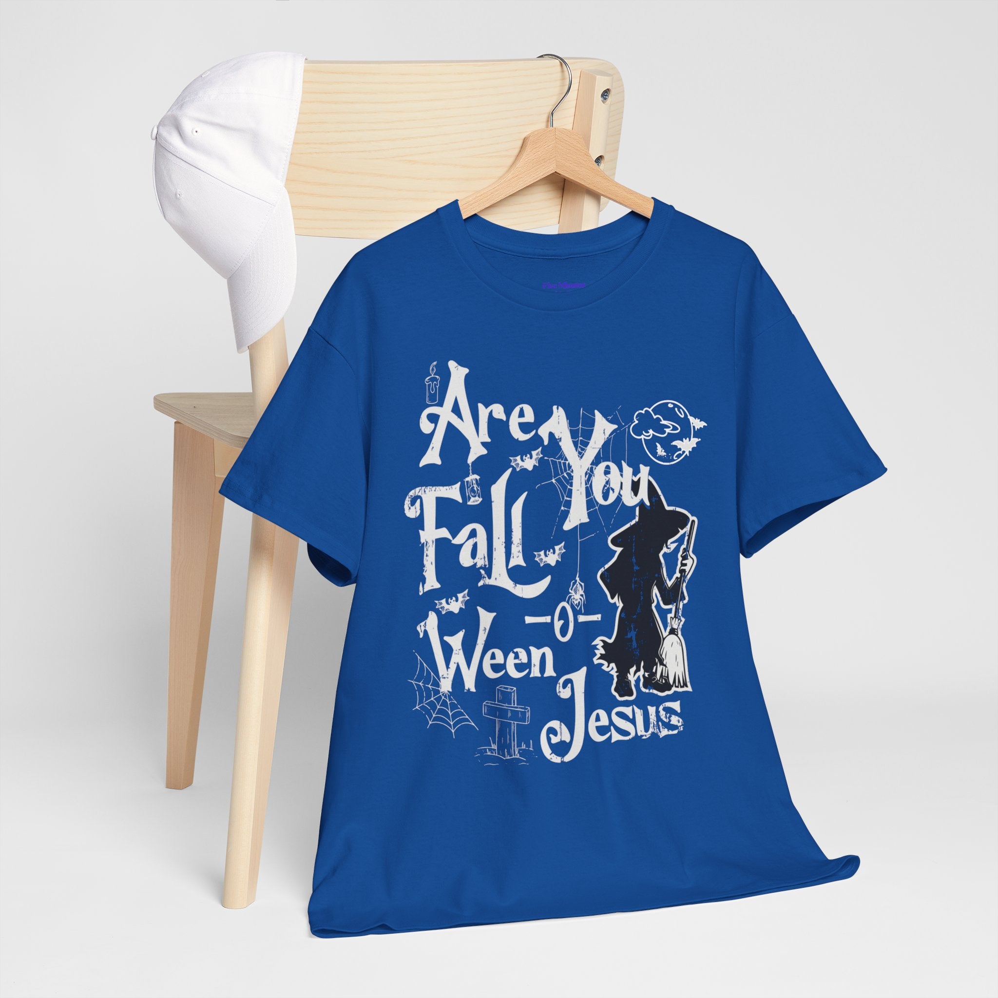 Fall-Themed Unisex Heavy Cotton Tee - Halloween, Jesus Celebration, Autumn Vibes, Casual Wear, Gift Idea