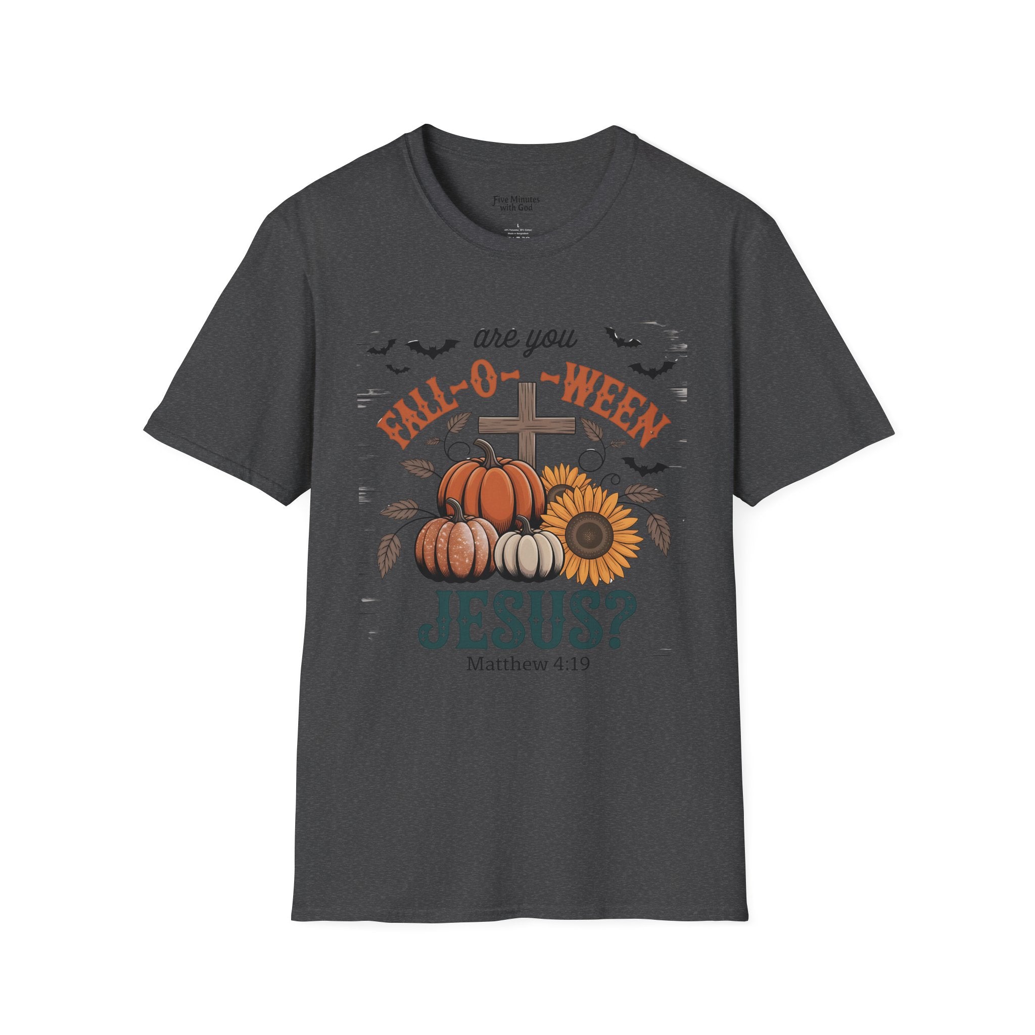 Fall-Themed T-Shirt: Are You Fall-O-Ween Jesus? Halloween Tee, Unisex Shirt, Autumn Apparel, Faith-Based Gift, Seasonal Wear