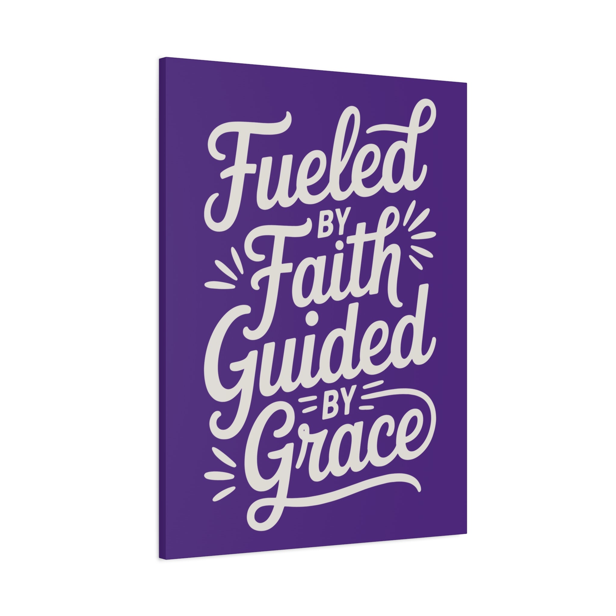 Purple Stretched Canvas Art, Motivational Wall Decor, Home Inspirational Art, Faith-Based Decor, Gift for Faith Lovers