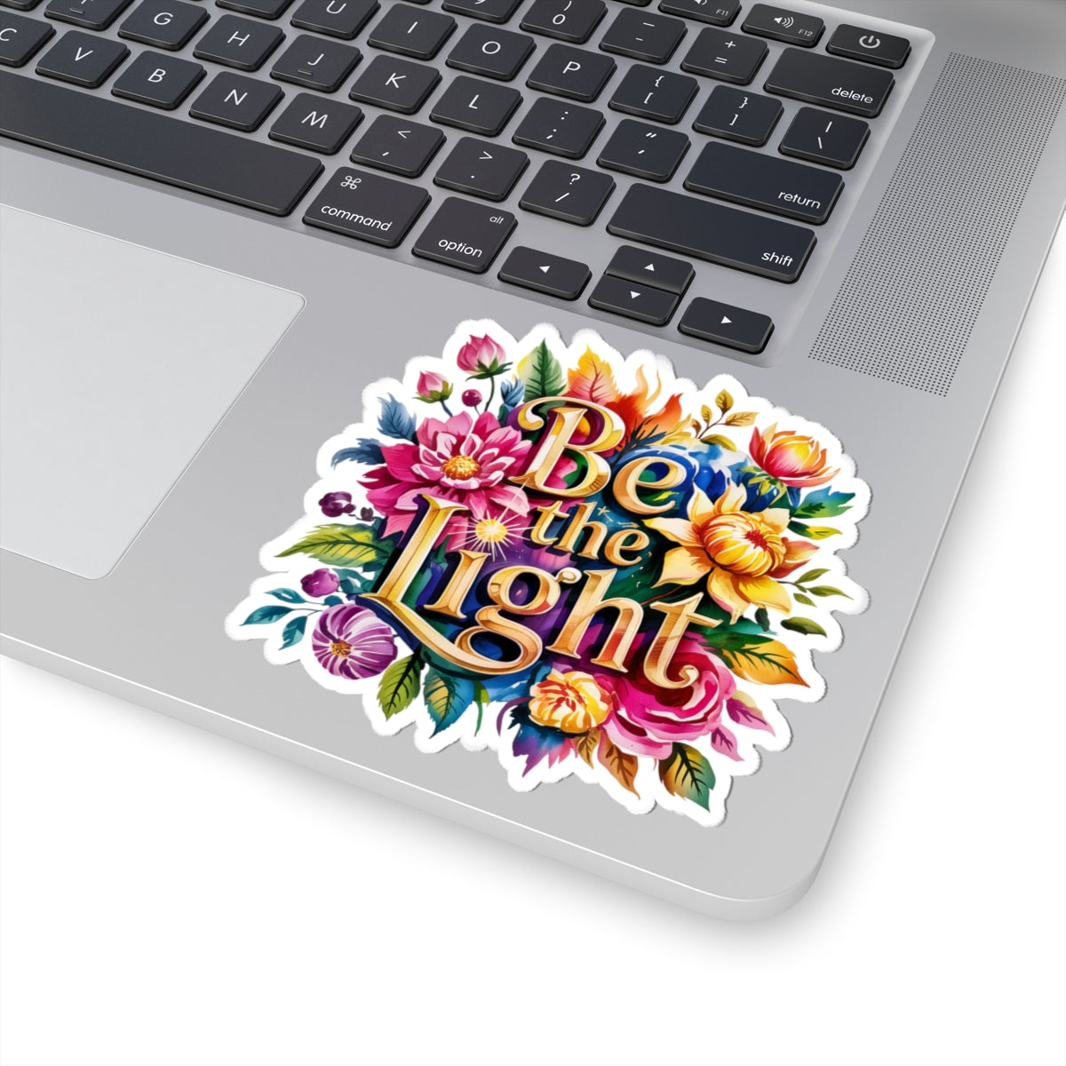 Floral Inspirational Kiss-Cut Stickers | Be the Light | Aesthetic Decals for Laptops, Journals, Gifts, and Home Decor