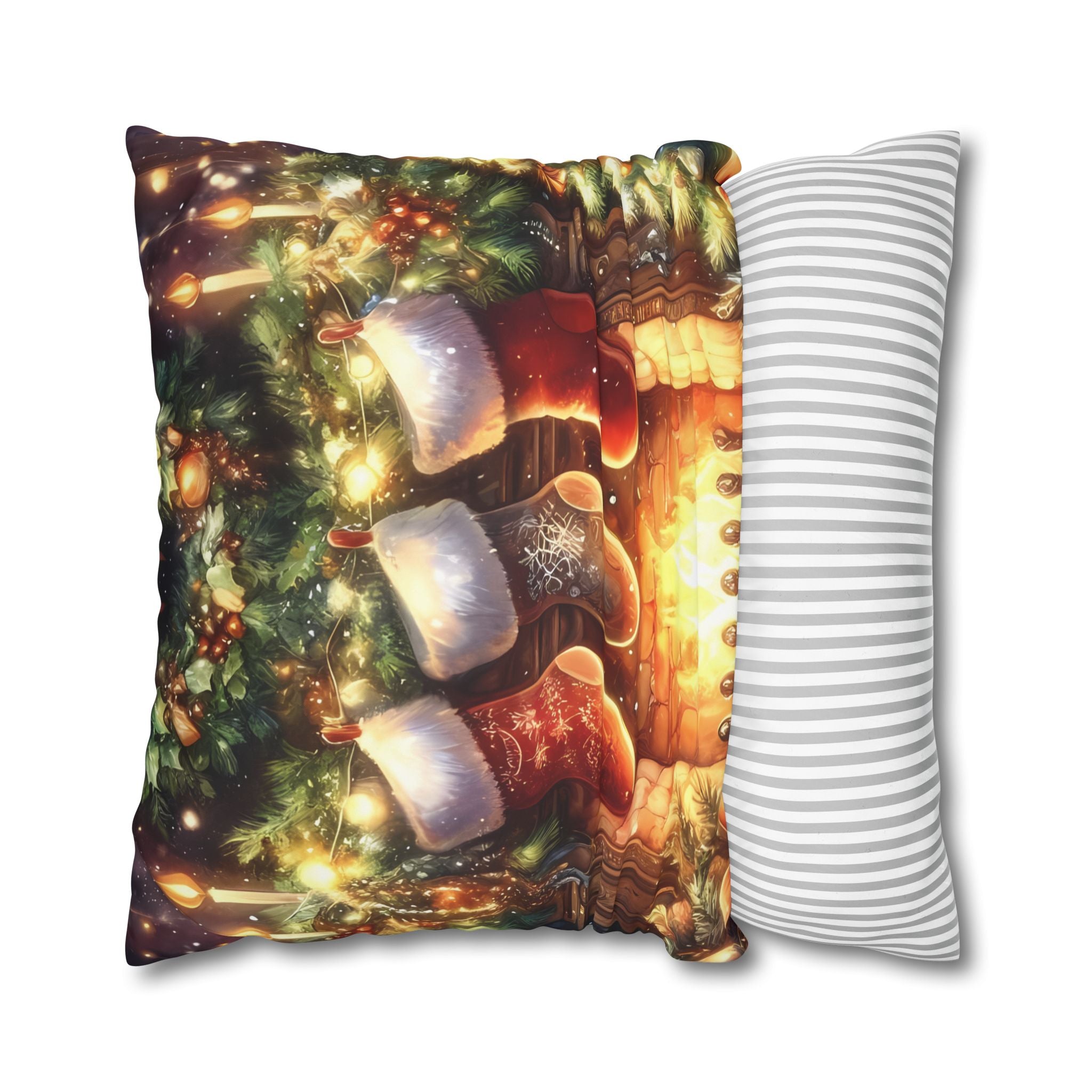Christmas Stockings Decorative Pillow Cover, Cozy Holiday Home Decor, Festive Cushion for Winter, Gift for Friends & Family