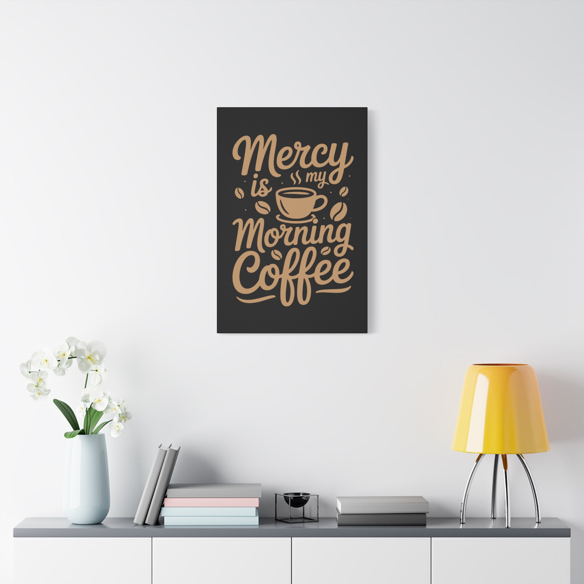 Coffee-Themed Canvas Art Print, Wall Decor for Coffee Lovers, Inspirational Home Decoration, Gift for Friends and Family