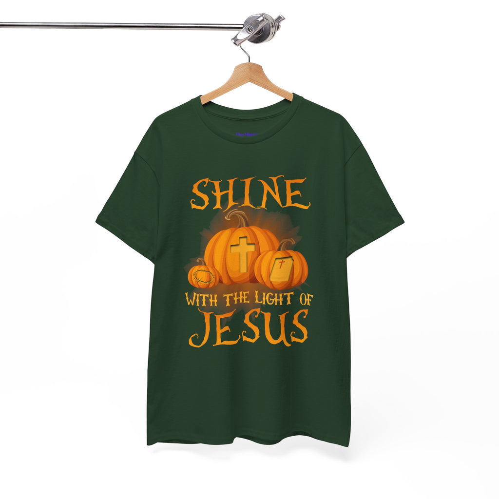 Pumpkin Jesus Unisex Cotton Tee, Faith Tee, Harvest Shirt, Fall Apparel, Christian T-Shirt