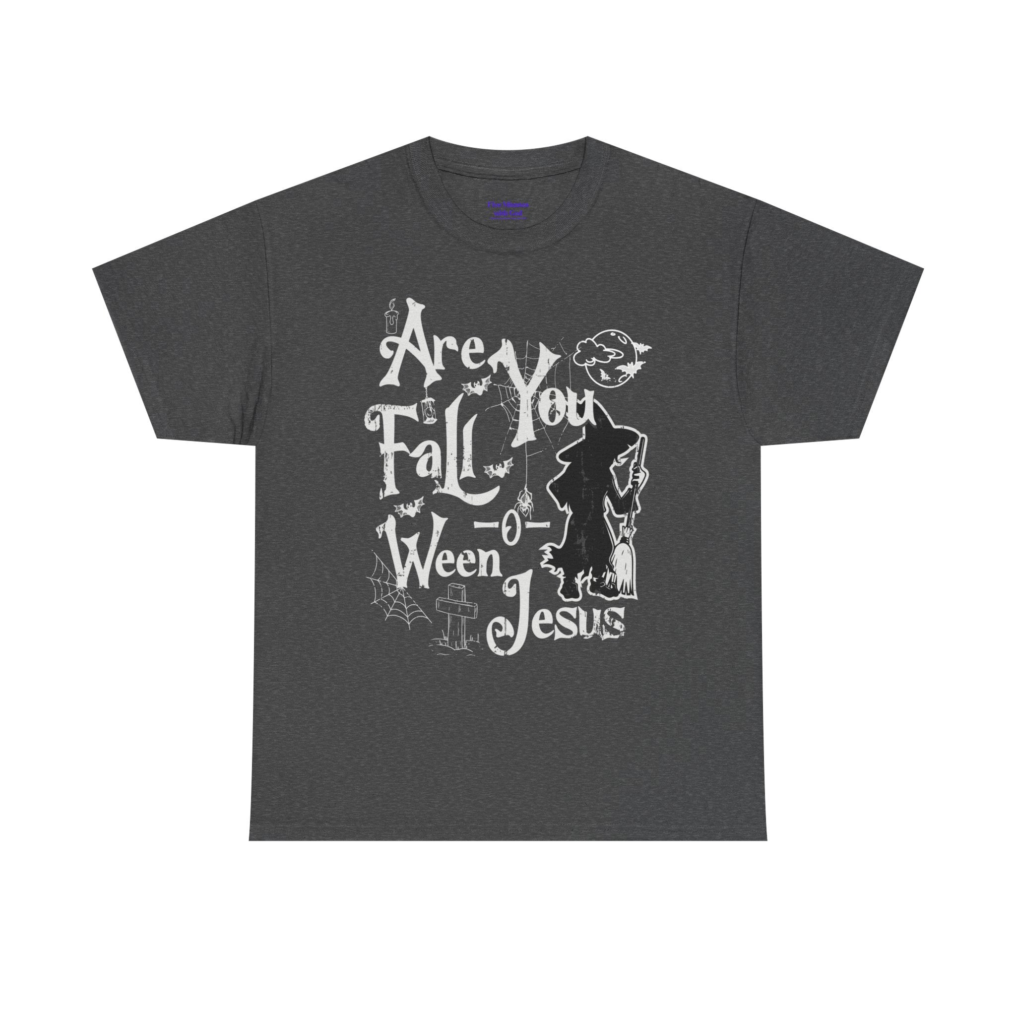 Fall-Themed Unisex Heavy Cotton Tee - Halloween, Jesus Celebration, Autumn Vibes, Casual Wear, Gift Idea