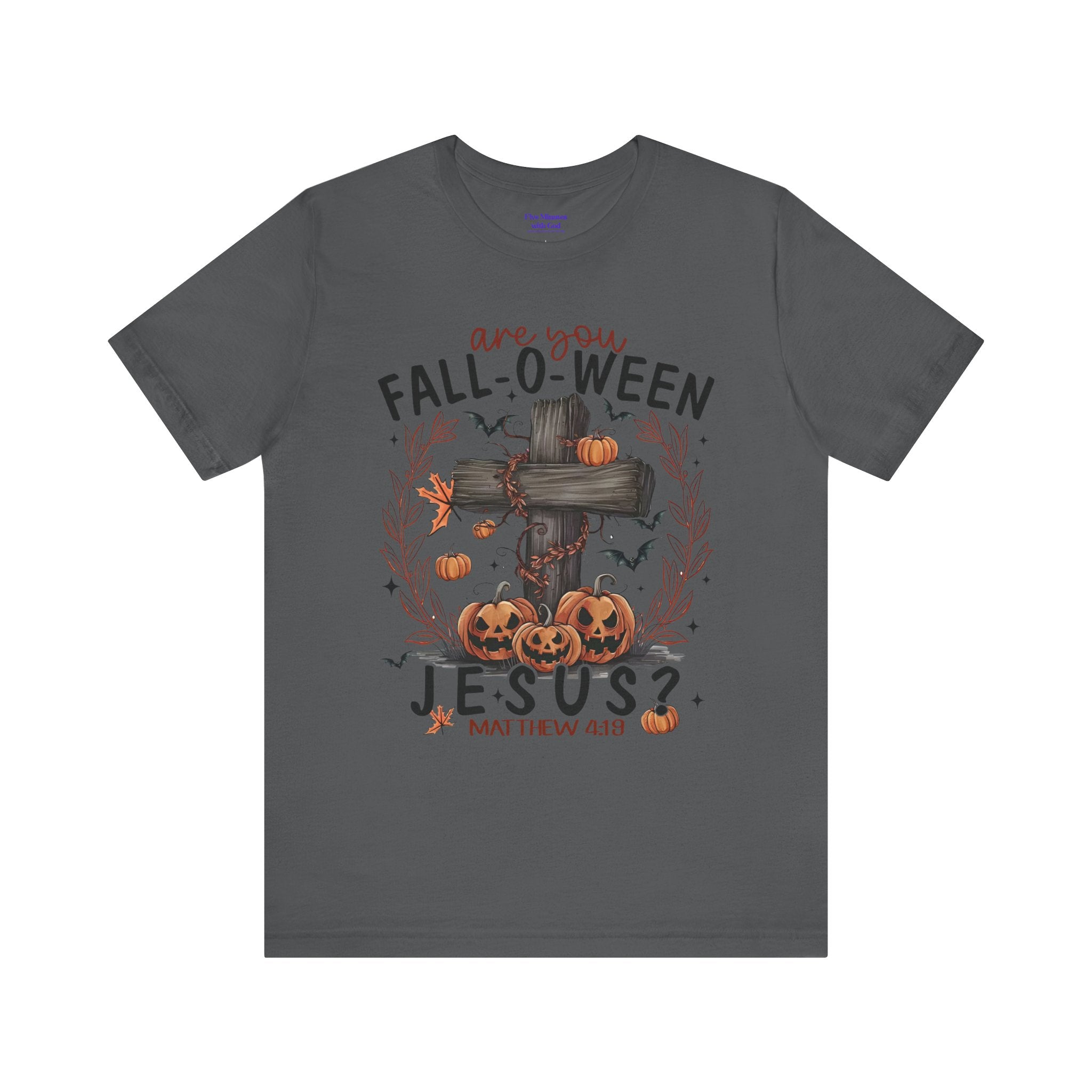 Autumn Pumpkin Christian Tee, Relaxed Fit Unisex Shirt, Fall Inspiration Tee, Cozy Halloween Top, Faith-Based Apparel