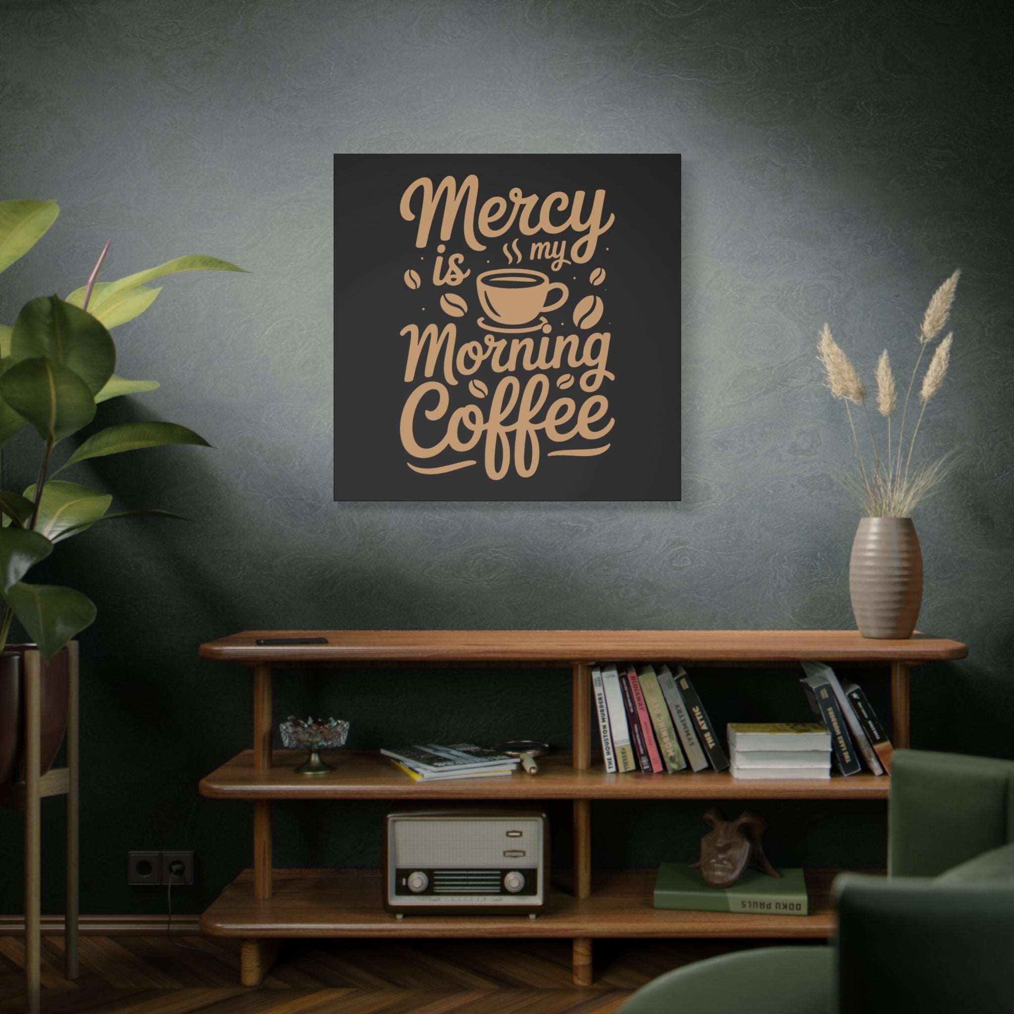 Coffee-Themed Canvas Art Print, Wall Decor for Coffee Lovers, Inspirational Home Decoration, Gift for Friends and Family