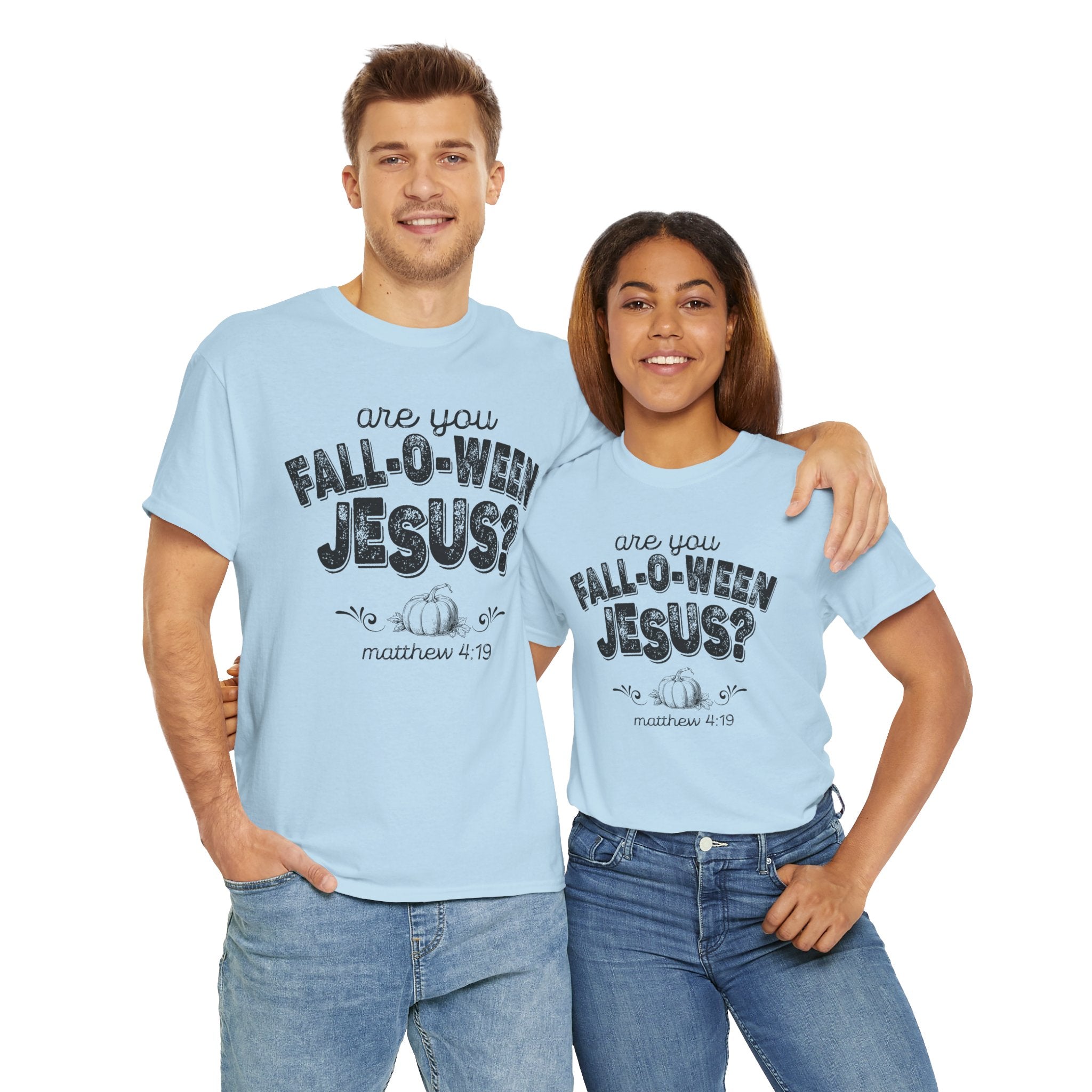Fall-Themed Tee, Are You Fall-O-Ween Jesus, Unisex Cotton Shirt, Funny Fall Apparel, Halloween T-Shirt, Thanksgiving Gift Ideas