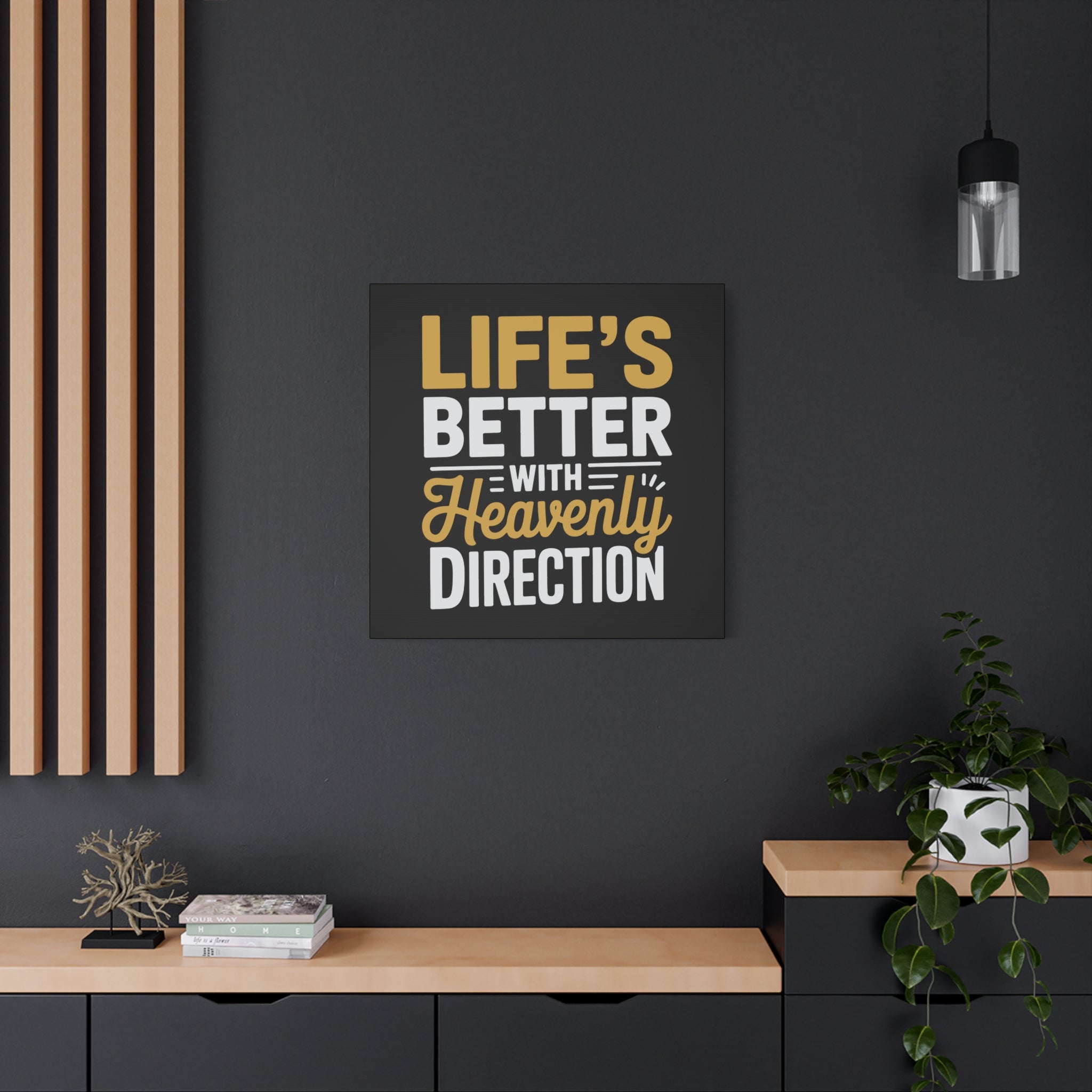 Heavenly Direction Canvas Wall Art, Inspirational Home Decor, Motivational Gift, Modern Wall Hanging, Perfect for Any Room