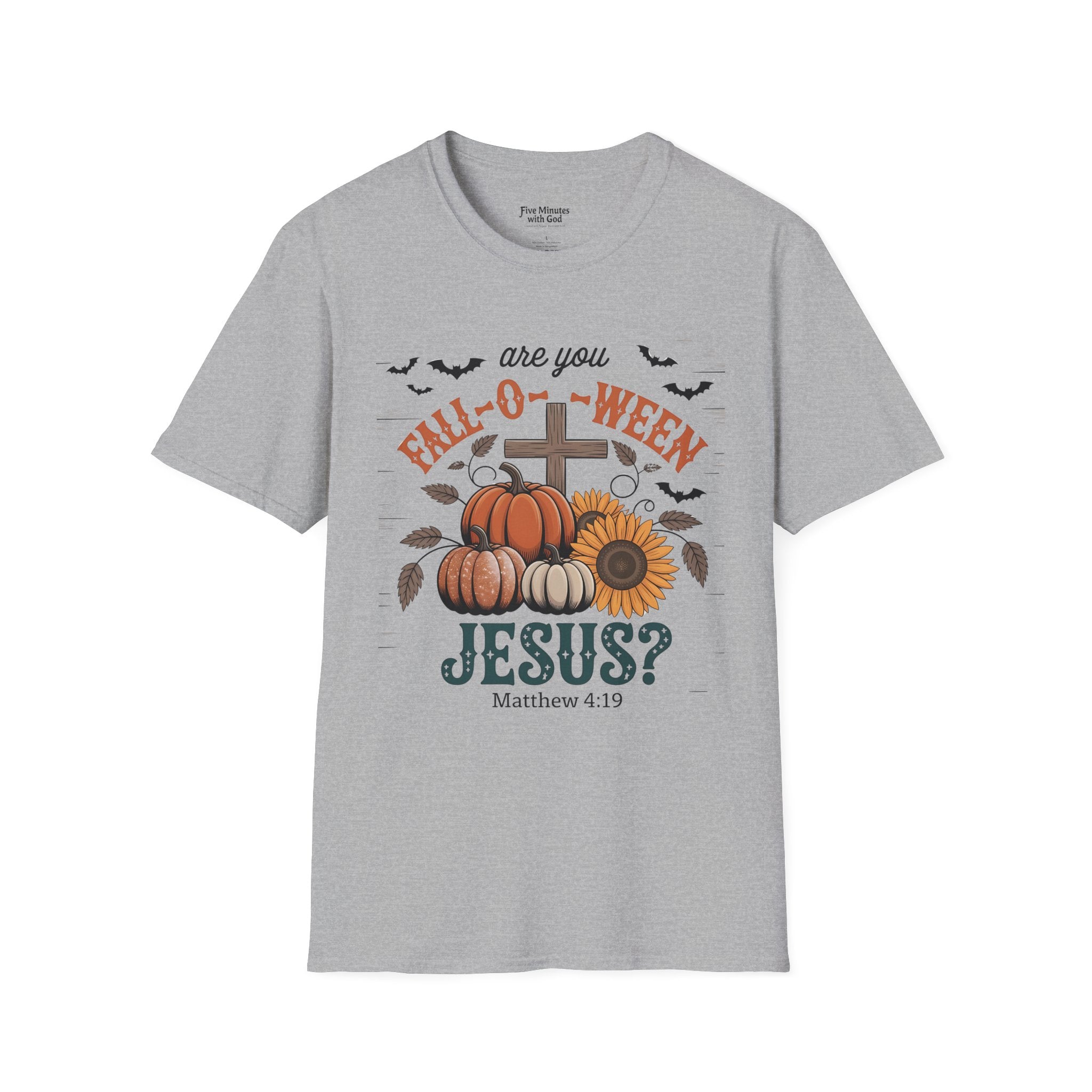 Fall-Themed T-Shirt: Are You Fall-O-Ween Jesus? Halloween Tee, Unisex Shirt, Autumn Apparel, Faith-Based Gift, Seasonal Wear