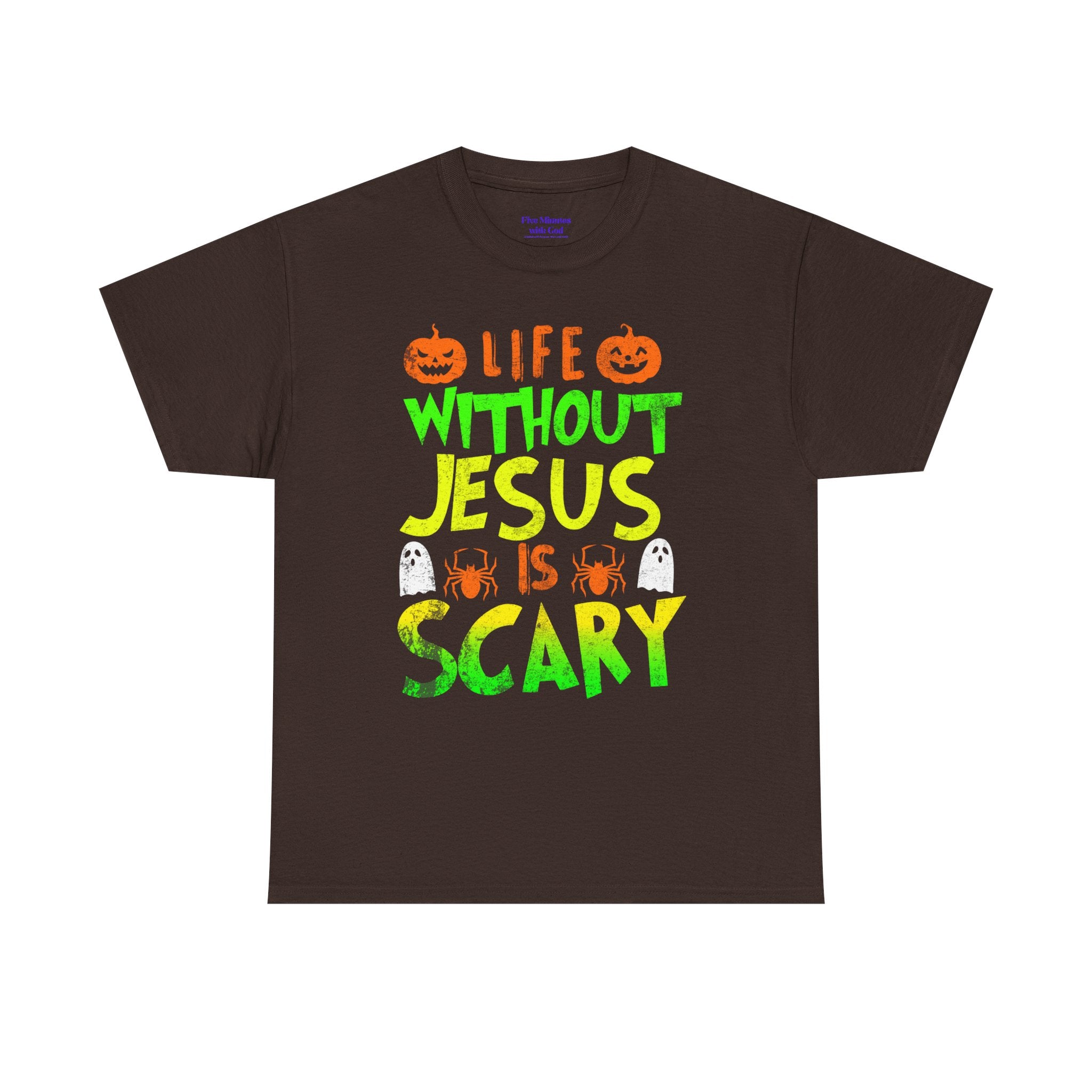 Halloween Jesus Tee - Life Without Jesus is Scary, Unisex T-Shirt, Faith-Based Shirt, Christian Apparel, Fall Celebration Outfit